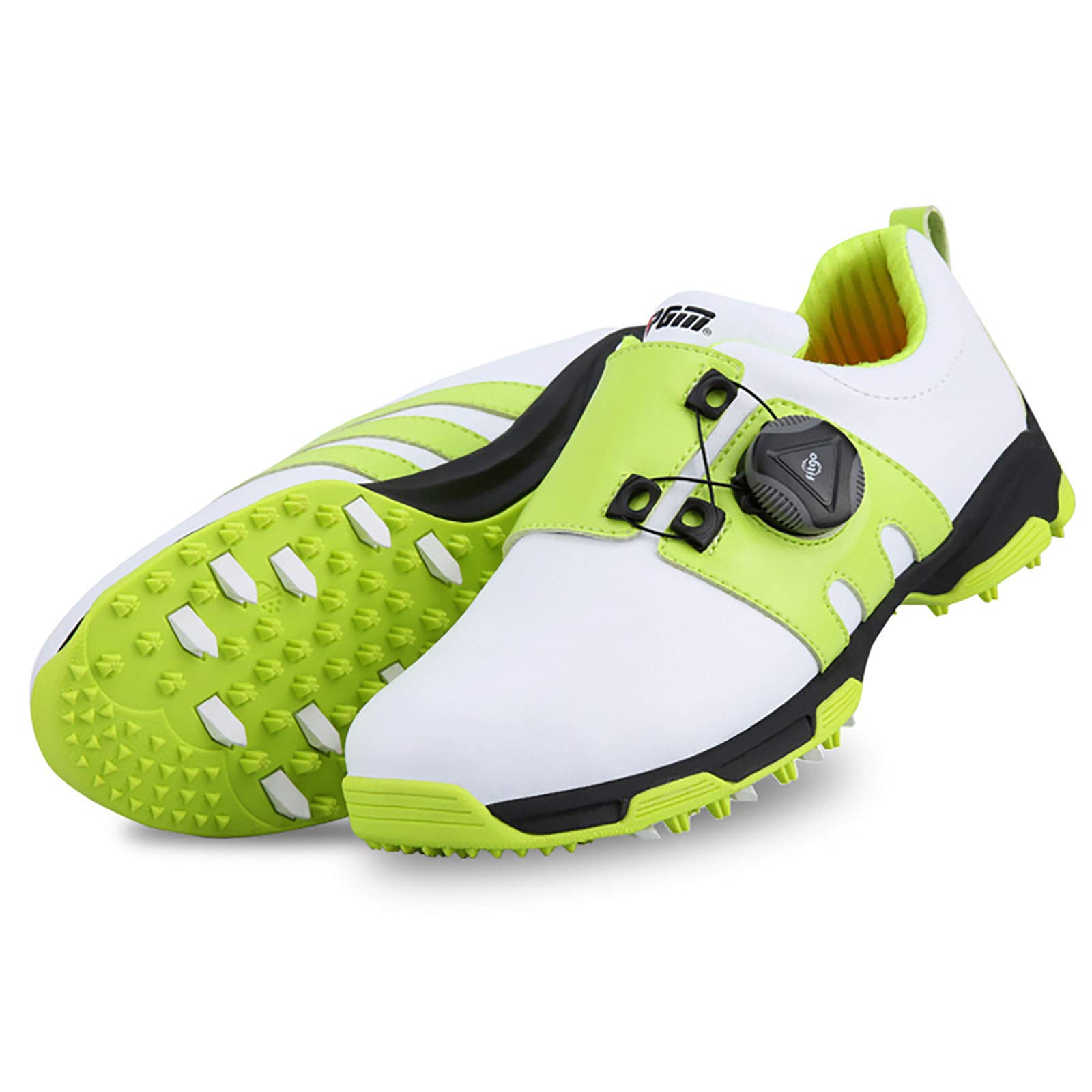 XSJK Kids Golf Shoes for Summer - Waterproof & Breathable Boys Girls Golf Sneakers - Comfortable Youth Golf Shoes in Green Size 32 EU - Perfect for Junior Golf Tournaments & Outdoor Sports