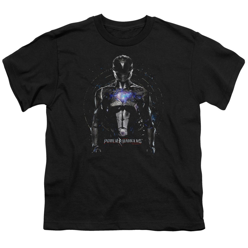 Power Rangers Black Ranger Unisex Youth T-Shirt for Boys & Girls - Cool Superhero Costume & Casual Wear for Kids