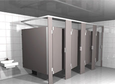 Hadrian Solid Plastic Toilet Partition - Durable & Waterproof Restroom Privacy Screen for Commercial & Public Bathrooms - Ideal for Offices, Schools, Hospitals & Shopping Malls