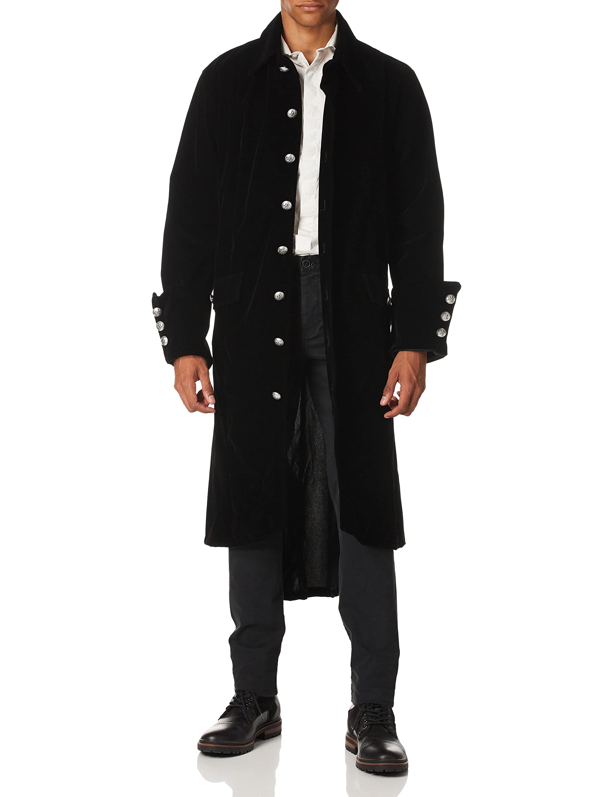 Charades Men's Treasure Island Pirate Jacket - Vintage Pirate Costume Coat for Halloween, Cosplay & Renaissance Fairs | Premium Quality Pirate Attire for Adults