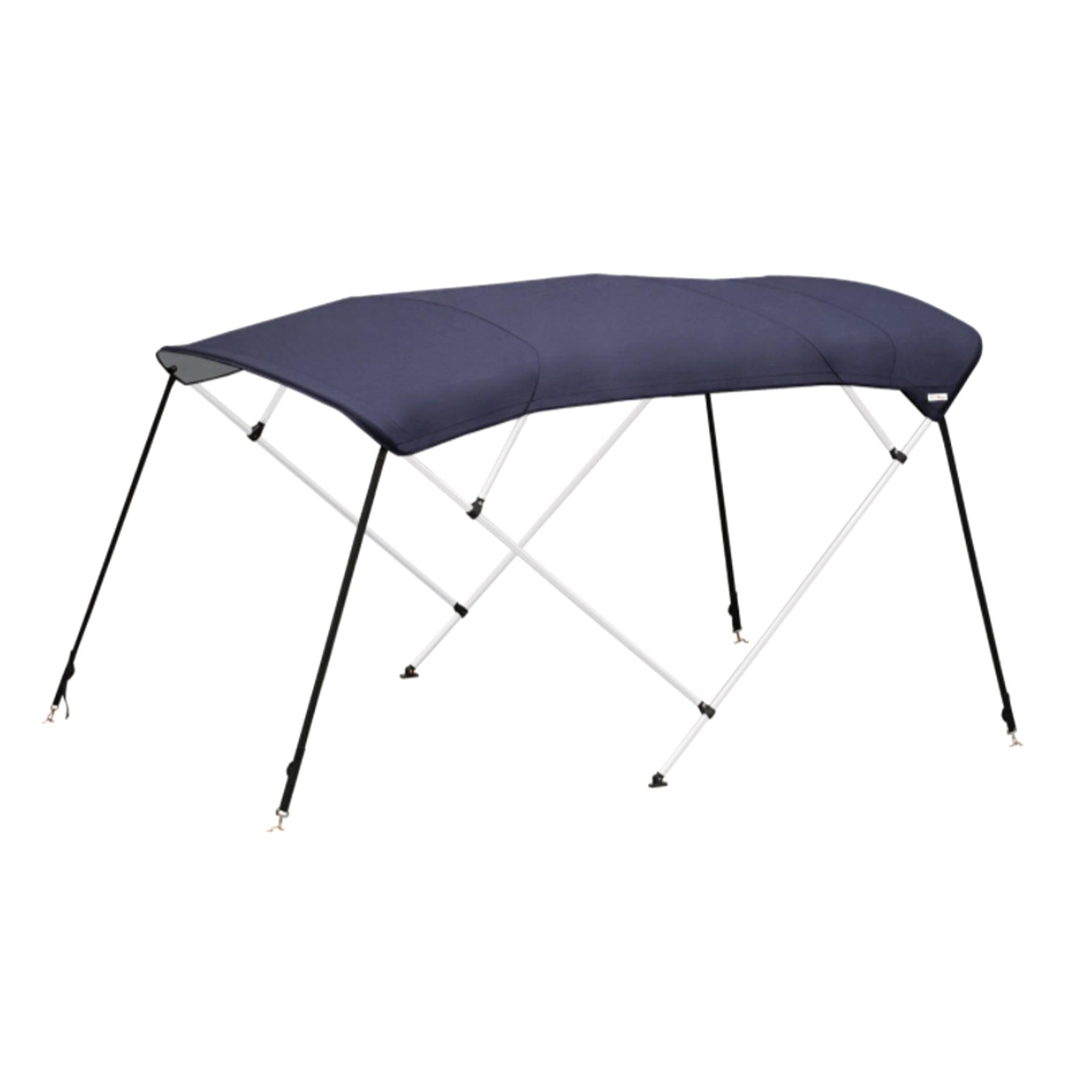 Ocean South Premium 4-Bow Aluminum Bimini Top - Heavy Duty Boat Canopy for Fishing, Cruising & Watersports (Fits Most Center Console Boats)
