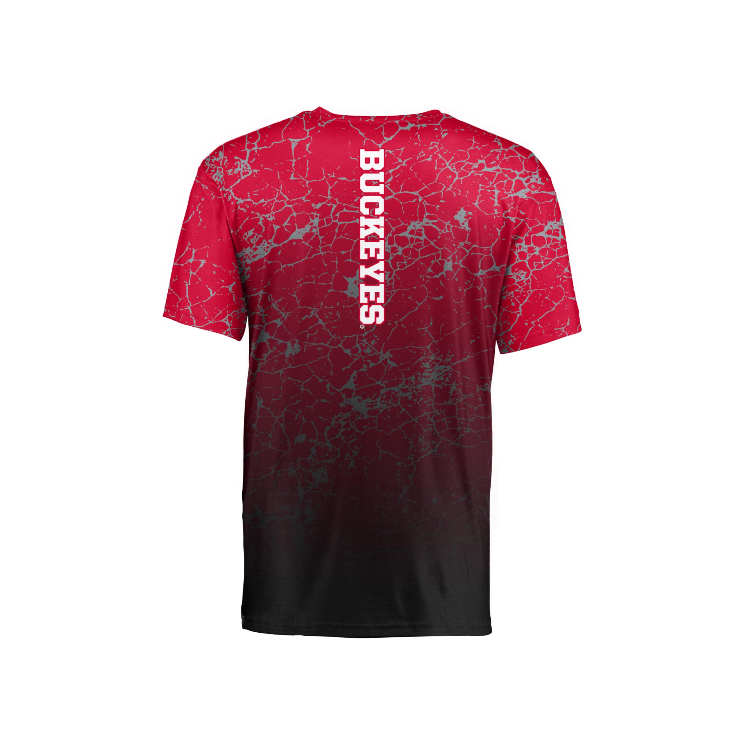 Holloway Men's NCAA Officially Licensed Cotton-Touch Poly Marble Tee - Comfortable Collegiate T-Shirt for Basketball & Football Fans - Perfect for Game Day, Tailgating, and Casual Wear