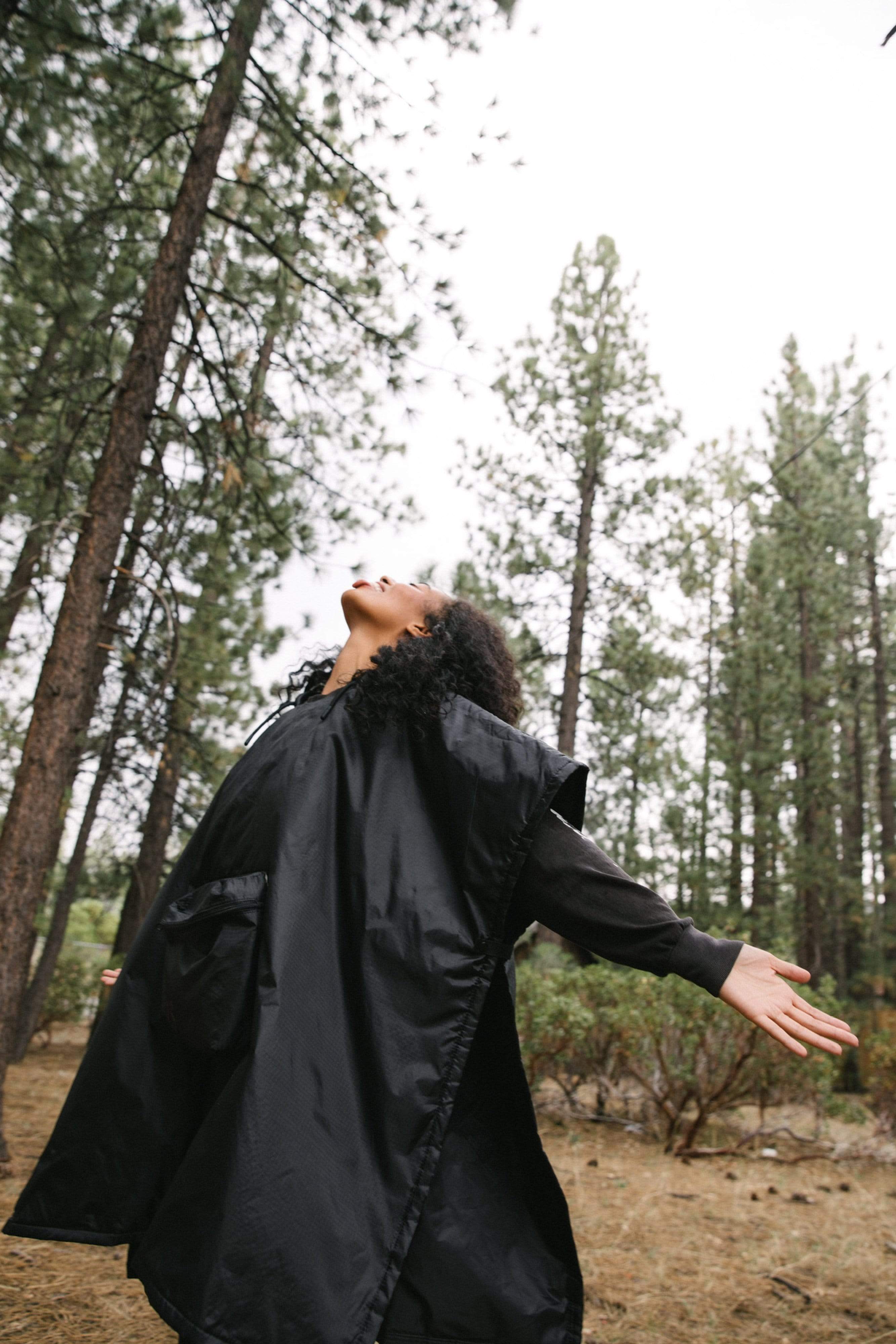 Waterproof Packable Poncho for Women & Men - Lightweight Travel Raincoat with Hood - Perfect for Hiking, Camping, Outdoor Adventures (Black)