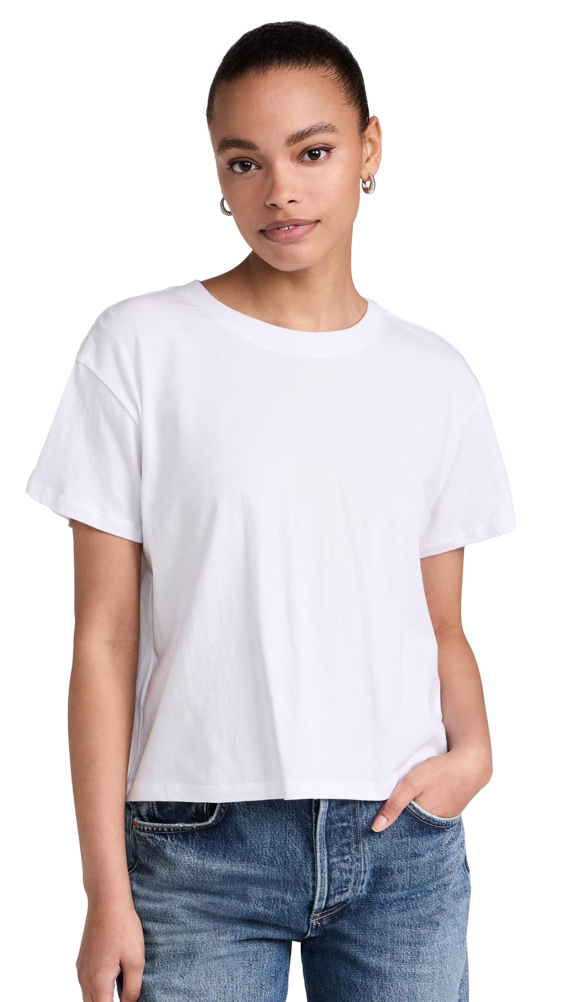 Z SUPPLY Women's Go to Tee - Soft Cotton Short Sleeve T-Shirt for Everyday Wear | Casual Outfit Essential for Work, Travel & Relaxation