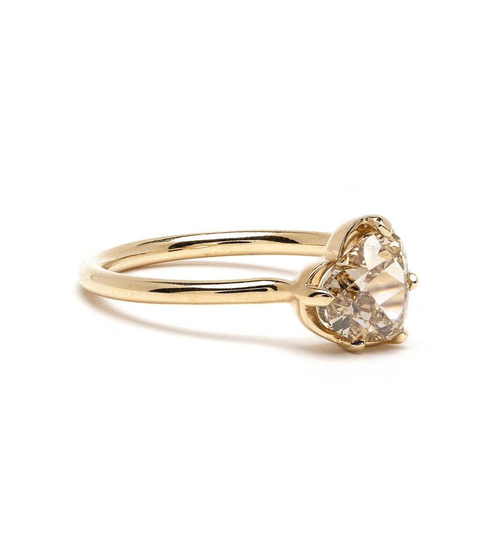 Lola Heart Shaped Diamond Engagement Ring - 1 Carat Solitaire 14K White Gold Wedding Band for Women | Perfect Proposal Gift, Anniversary Present & Romantic Occasions