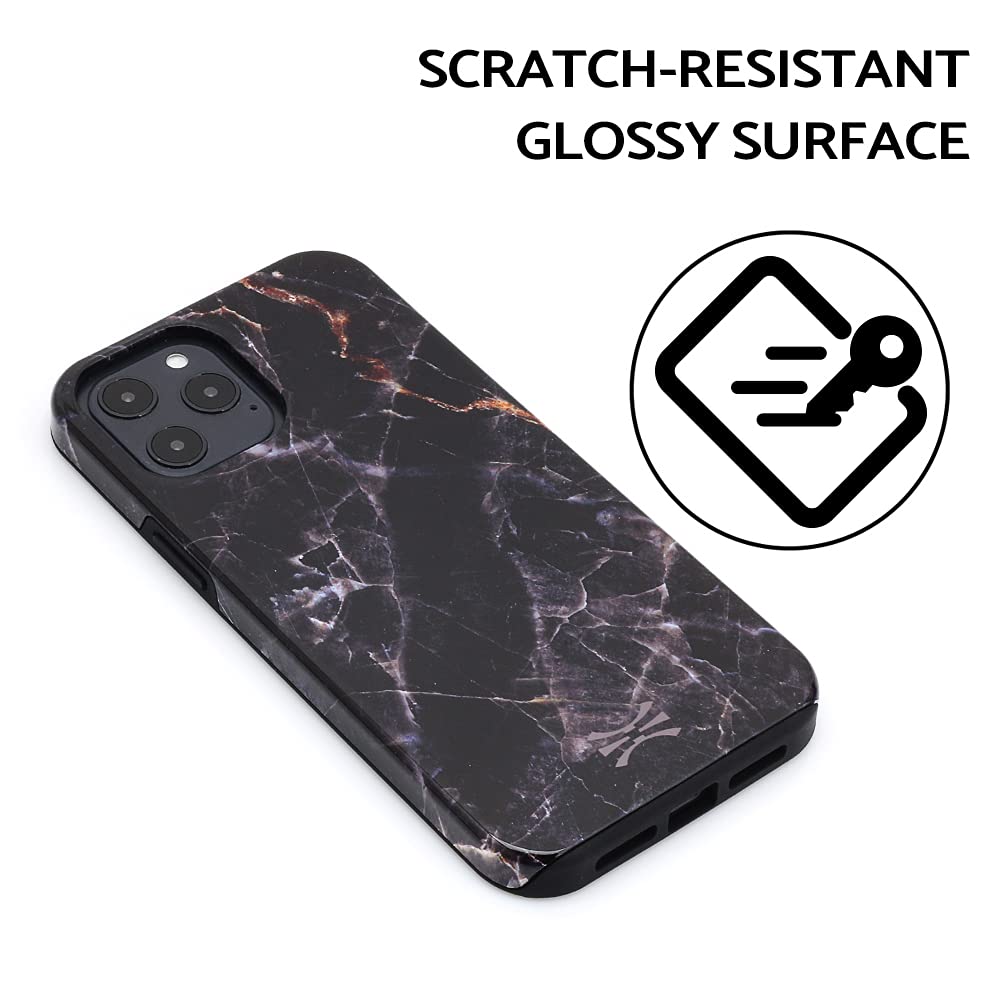 TORU DX Slim Dual Layer Protective Case for iPhone 12 & iPhone 12 Pro - Marble Design | Shockproof & Scratch Resistant Cover for Everyday Use, Work & Travel