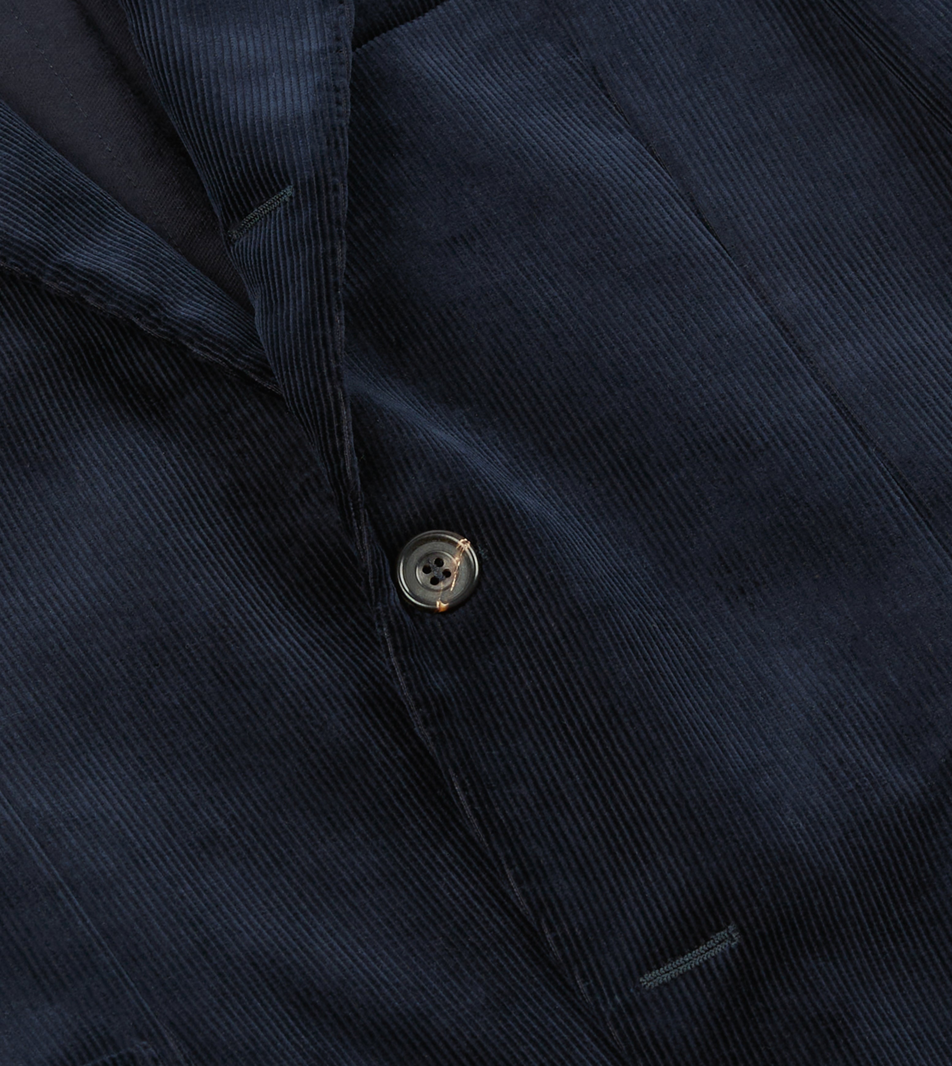 Navy Blue Mid Wale Cotton Corduroy Tailored Jacket for Men - Classic Slim Fit Blazer for Business Casual, Date Night & Fall Outfits