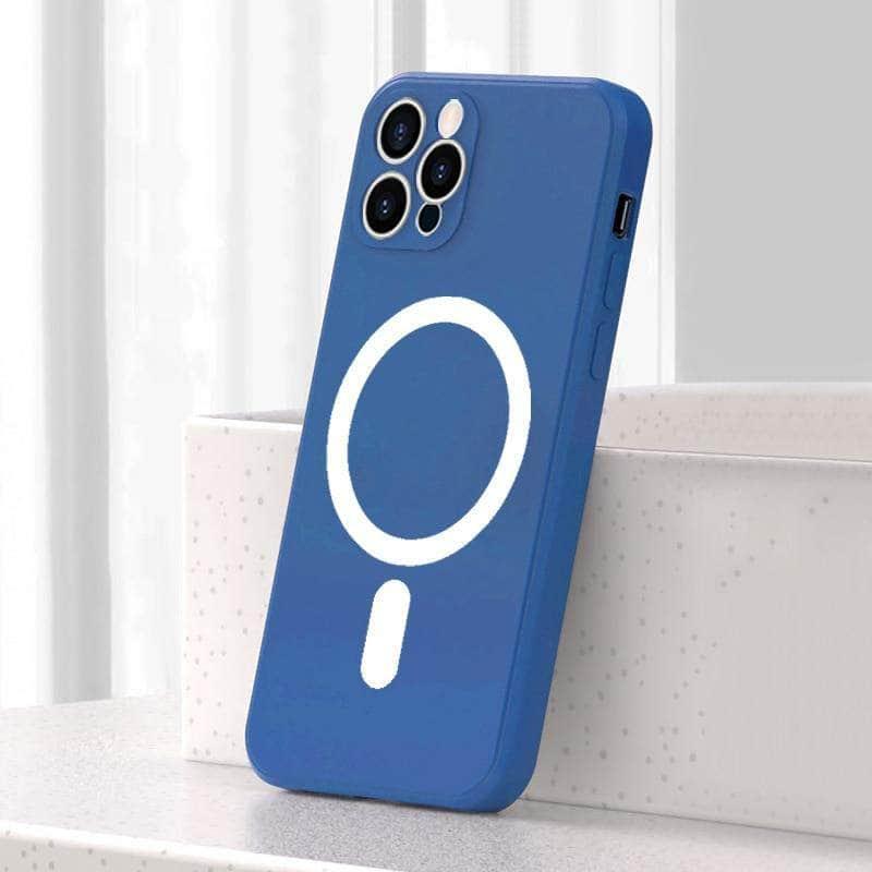 Magnetic iPhone 12 Liquid Silicone Magsafe Case - Slim Protective Cover with Strong Magnets for Secure Attachment - Perfect for Daily Use, Travel & Wireless Charging