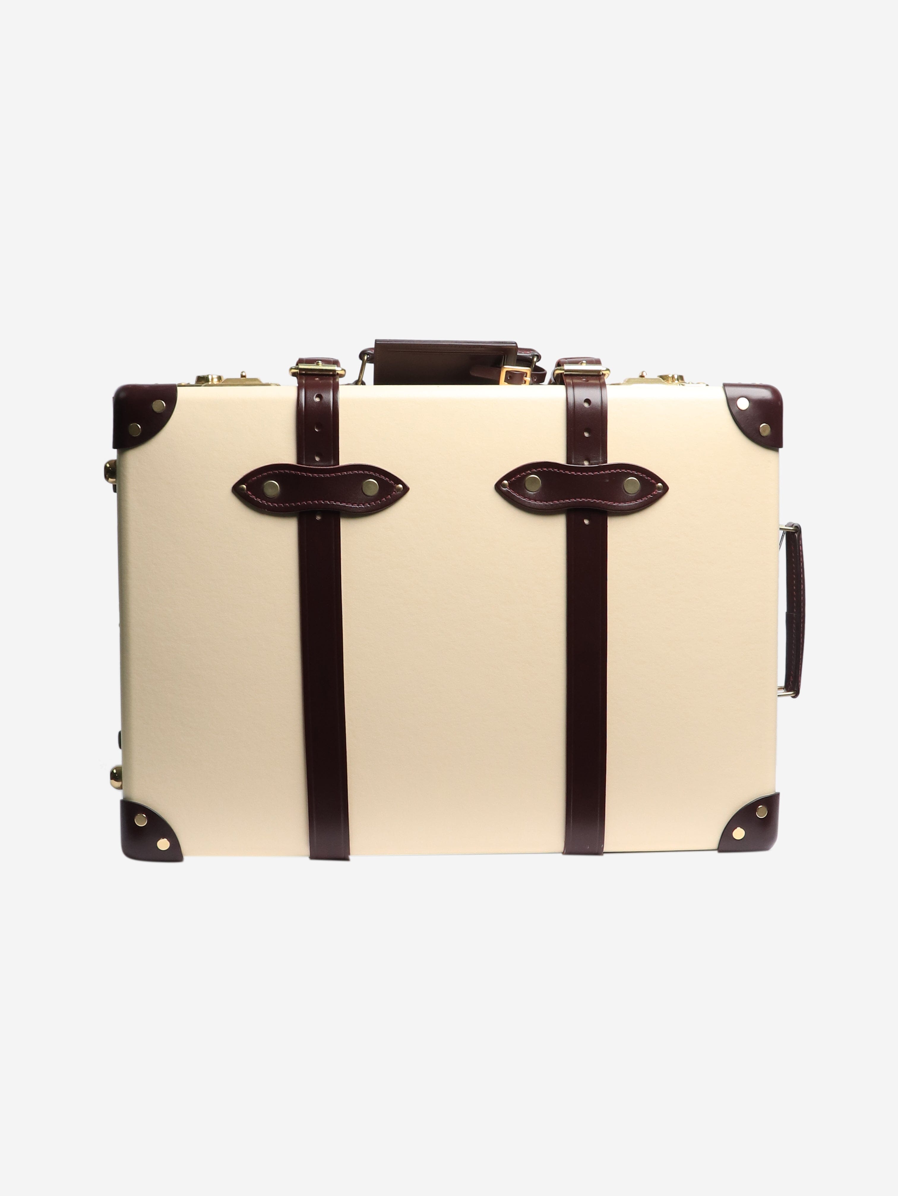 Stylish Cream & Burgundy Chelsea Garden Suitcase - Vintage Travel Luggage for Women & Men - Perfect for Weekend Getaways, Air Travel & Business Trips