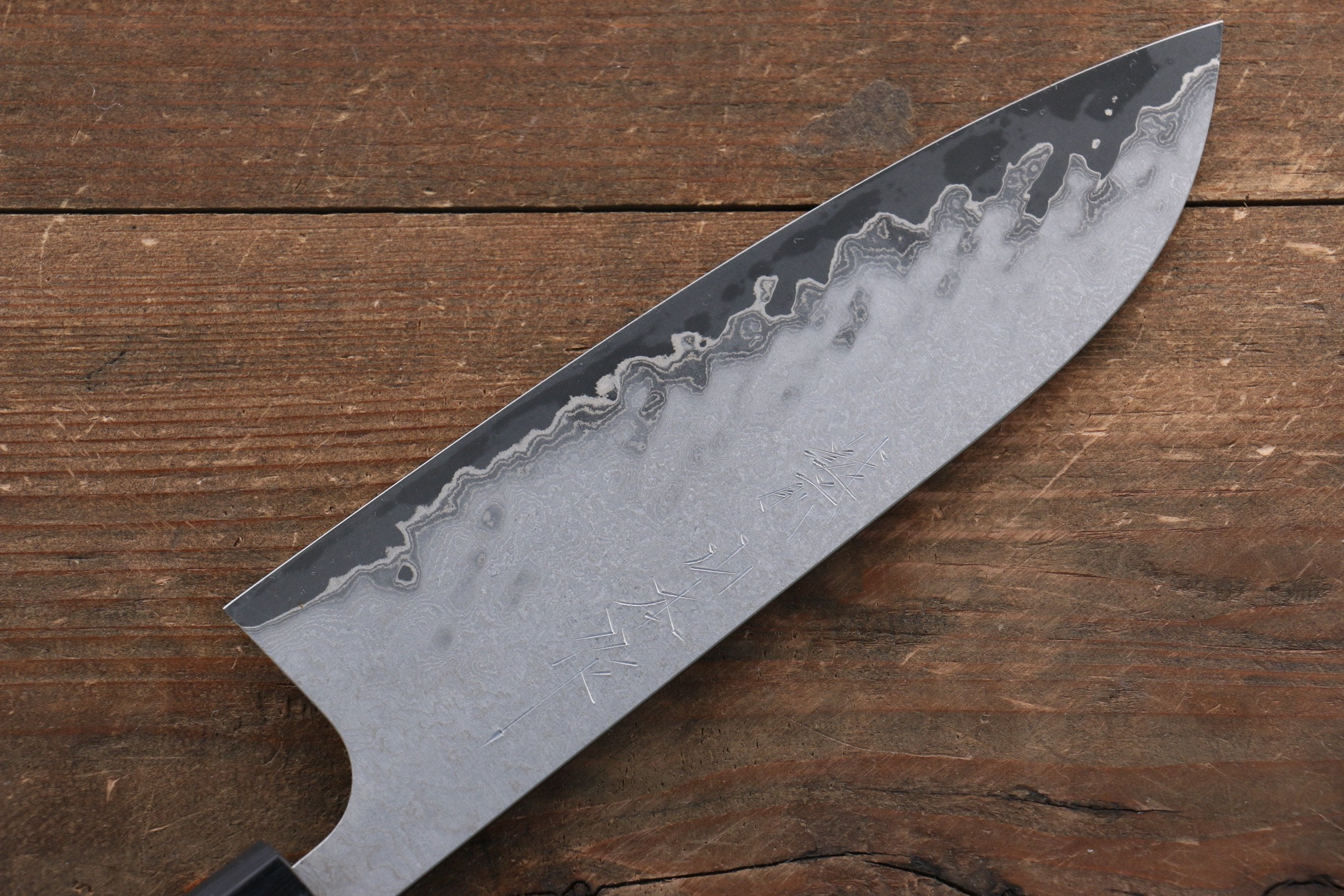 Nao Yamamoto VG10 Black Damascus Santoku Knife 165mm with Walnut Handle - Premium Japanese Kitchen Knife for Slicing, Dicing, and Chopping Vegetables, Fruits, and Meat