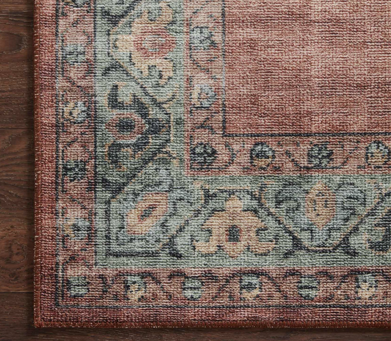 Premium Handmade Heidi Spice & Aqua Rug - Soft Boho Chic Area Rug for Living Room, Bedroom, Nursery - Non-Slip Eco-Friendly Washable Carpet