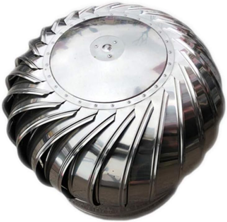 Stainless Steel Rotary Chimney Cowl Cap - 110mm/4.3 Inch Anti-Downdraught Vent Spinner for Chimneys & Exhaust Vents | Weatherproof Roof Protection for Homes & Outdoor Buildings