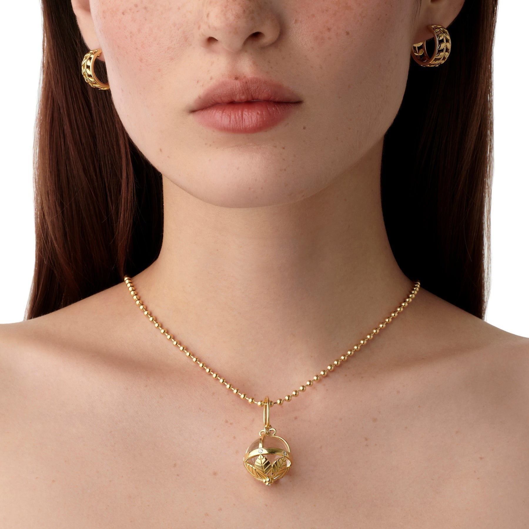 Temple St. Clair Round Arcadia Amulet Pendant Necklace - 18K Gold Plated Jewelry for Women - Perfect Gift for Birthday, Anniversary & Special Occasions