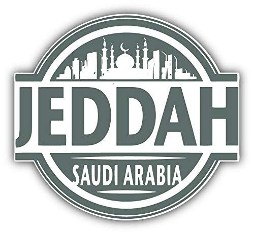 Jeddah Saudi Arabia Skyline Stickers - 2 Inch Each, 18 Pack - Perfect for Planner Decor, Calendar, Scrapbooking & Crafting - DIY Art Supplies for Journals, Bullet Journals, and Travel Scrapbooks