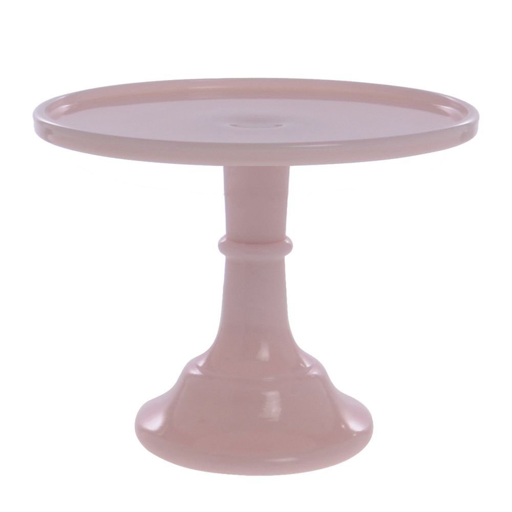 Vintage Mosser Glass 9-Inch Footed Cake Stand - Crown Tuscan Design for Elegant Dessert Display | Perfect for Weddings, Tea Parties & Special Occasions