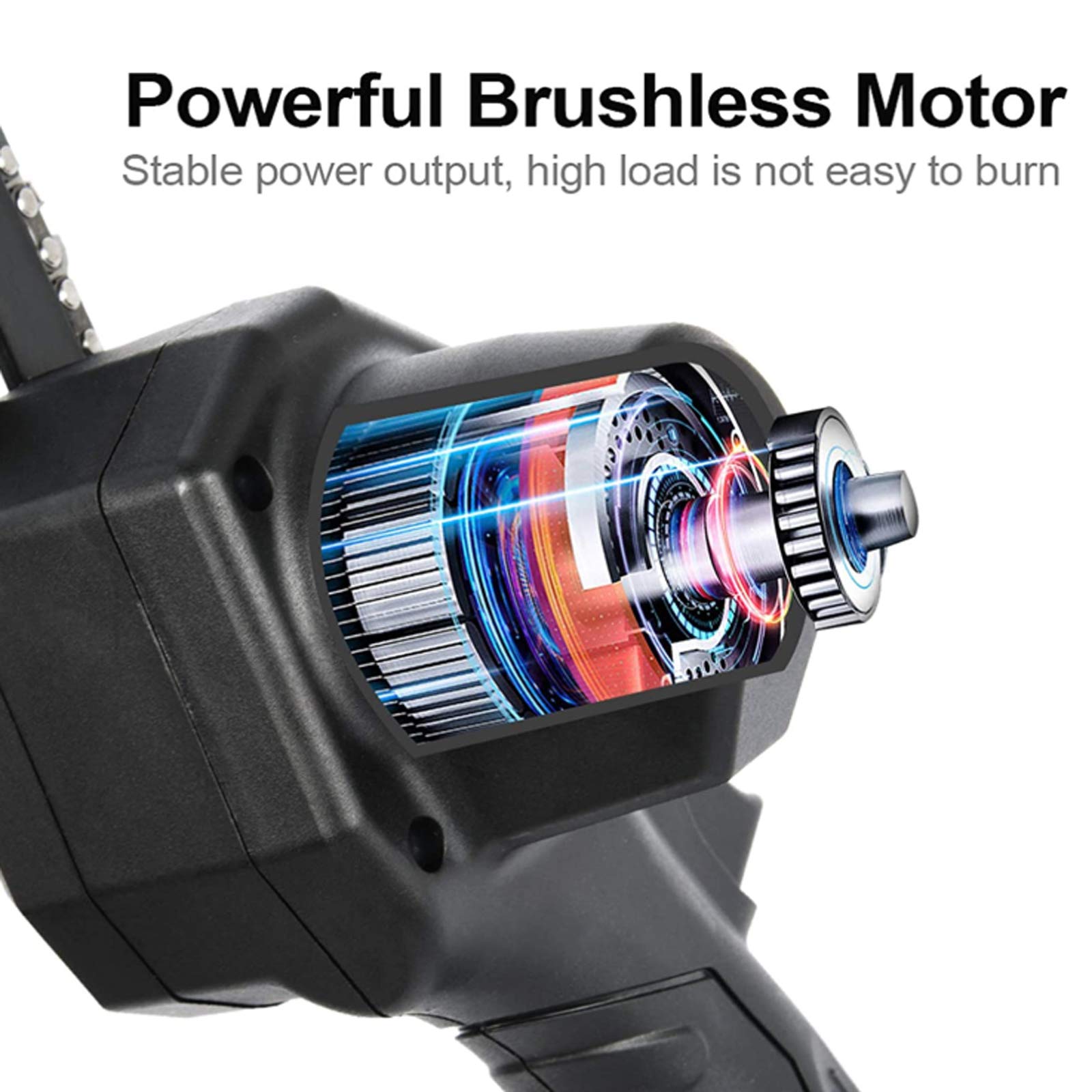 6 Inch Cordless Rechargeable Electric Chain Saw - Handheld Mini Chainsaw with 2X24V Batteries - Perfect for Tree Branch Trimming, Wood Cutting & Garden Pruning - Ideal for DIY Projects, Yard Maintenance & Forestry Work