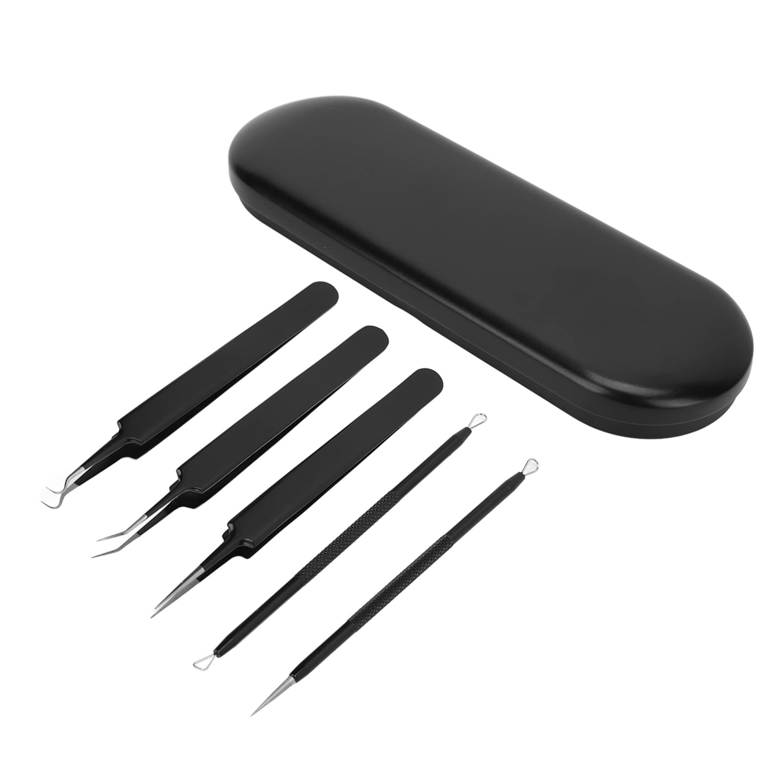 **Professional Pimple Extractor Kit - Stainless Steel Blackhead & Whitehead Remover with Textured Handle for Easy Grip - Perfect for Home Skincare & Acne Treatment**