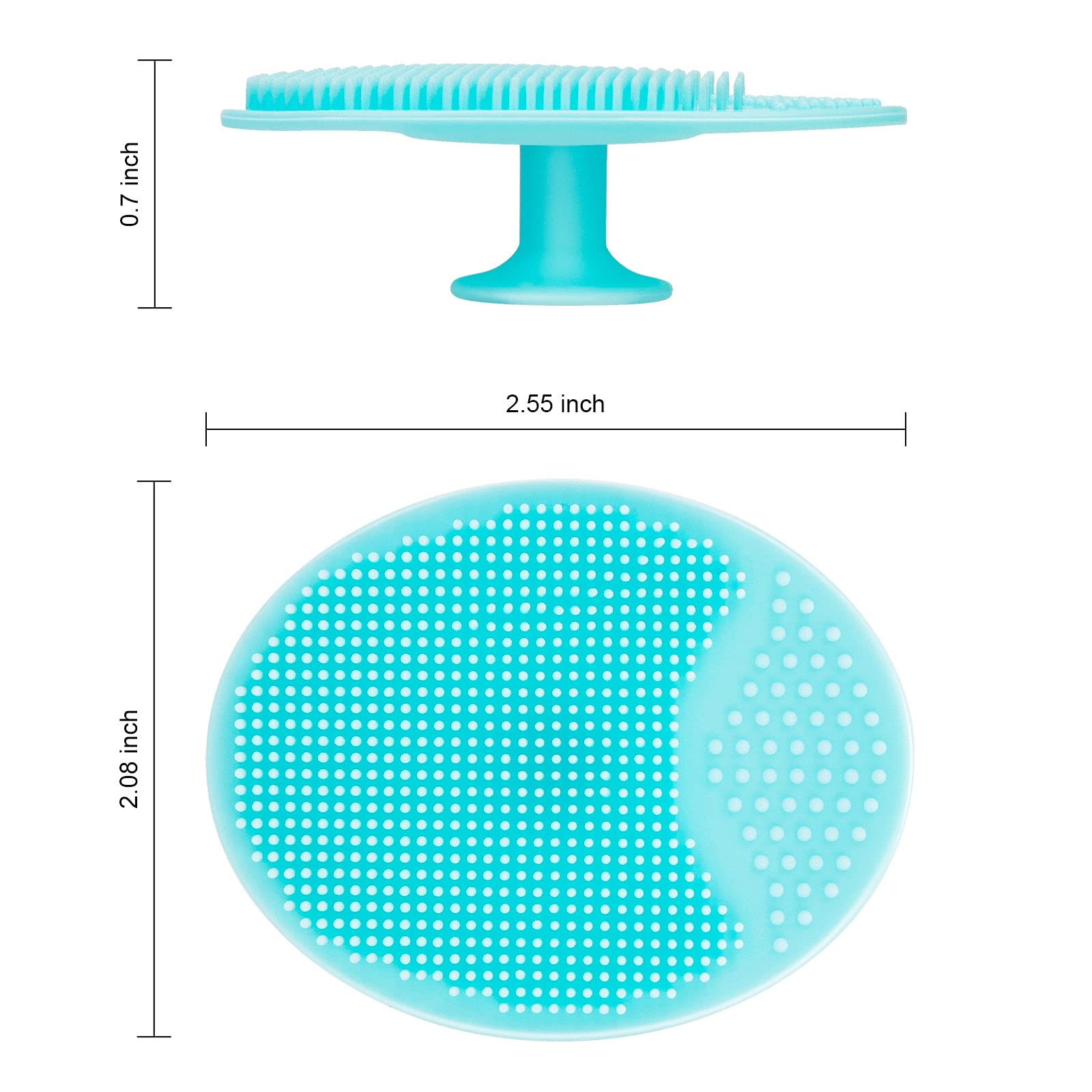 4 Pack Silicone Facial Cleansing Brush - Soft Face Scrubber & Exfoliator for Blackhead, Acne & Pore Cleaning | Gentle Skin Care Tool for Daily Face Wash & Deep Cleansing Routine (Perfect for Sensitive Skin & Cradle Cap Treatment)