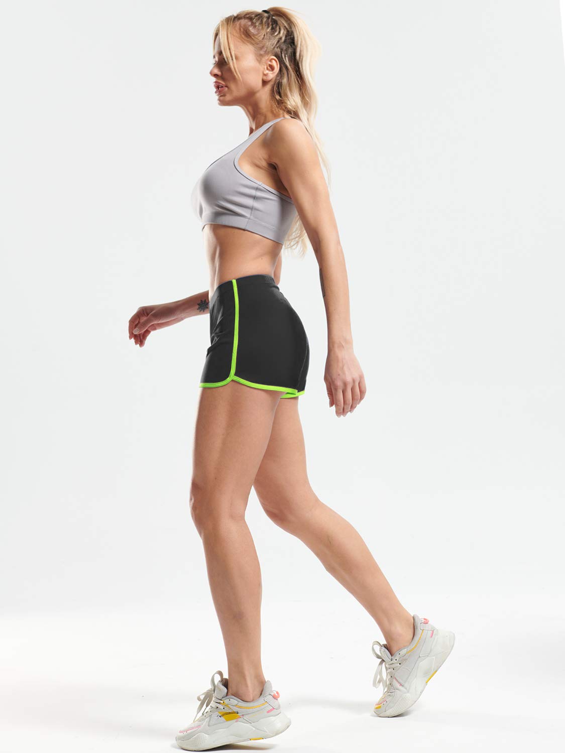 CADMUS Women's Sexy High Waisted Booty Shorts - Summer Workout Shorts for Yoga, Running & Beach Volleyball - Stretchy Comfortable Athletic Shorts for Women