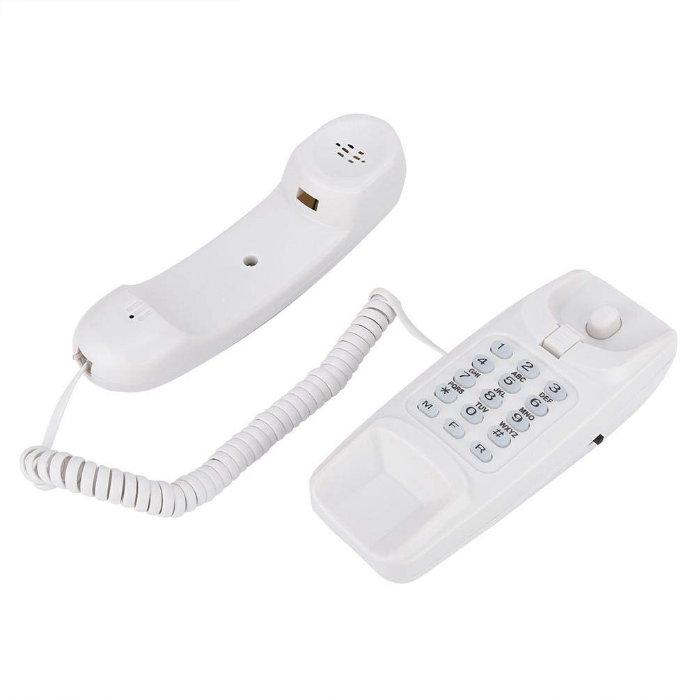 Bewinner Corded Landline Phone - No Caller ID Display, Desktop Wall Phone for Home & Office - Flash/Mute/Redial Functions - Classic White | Perfect for Home, Office & Elderly Use