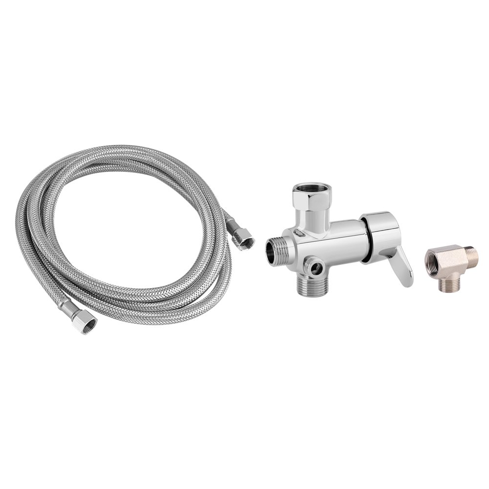 LetCart Toilet Bidet Kit - Hot & Cold Water Bidet Attachment with T-Shape Adapter & Flexible Hose for Hygienic Bathroom Upgrade | Perfect for Modern Homes & RVs