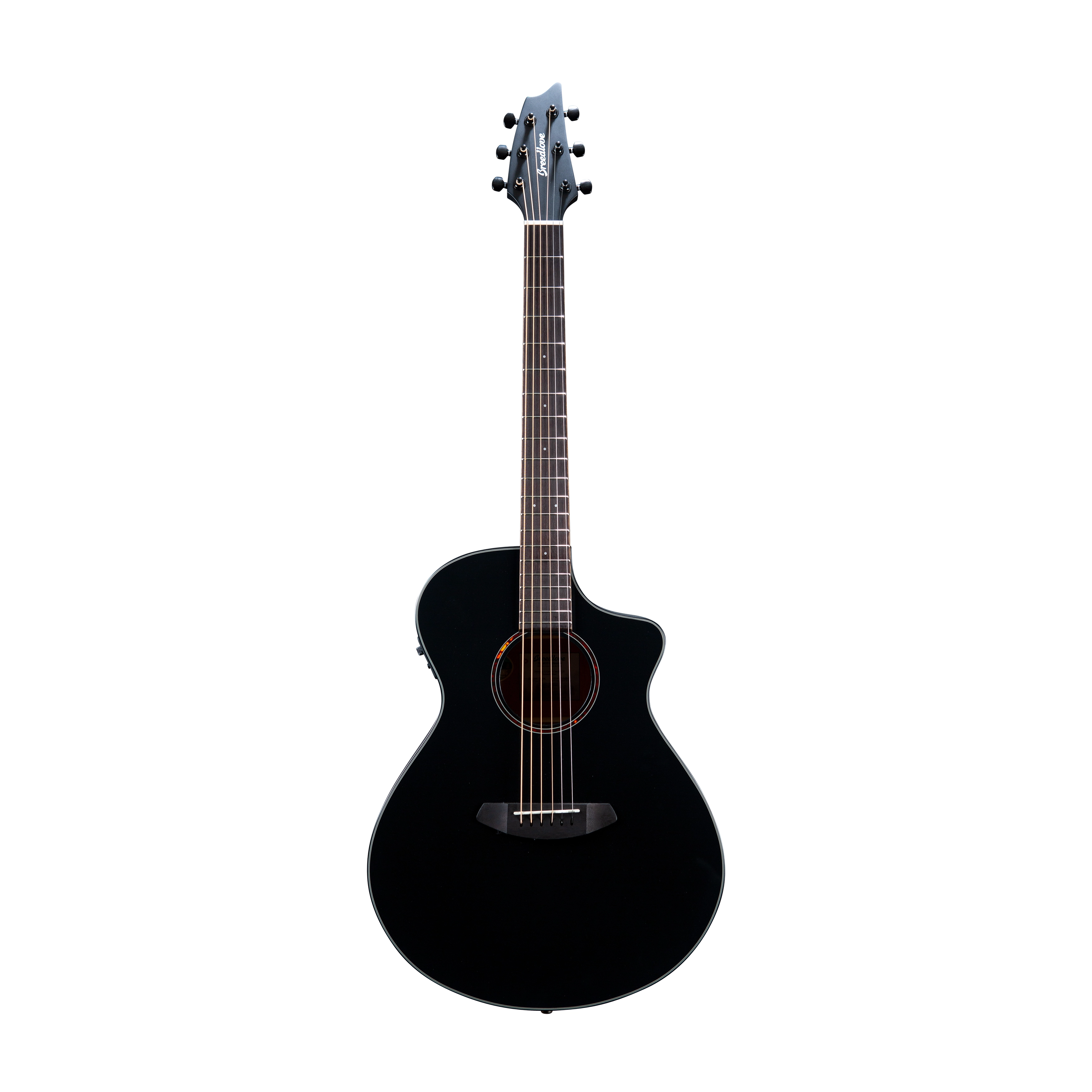 Breedlove Eco Discovery S Concert CE Acoustic Electric Guitar - Black | Sustainable Wood Construction for Stage & Studio Performance