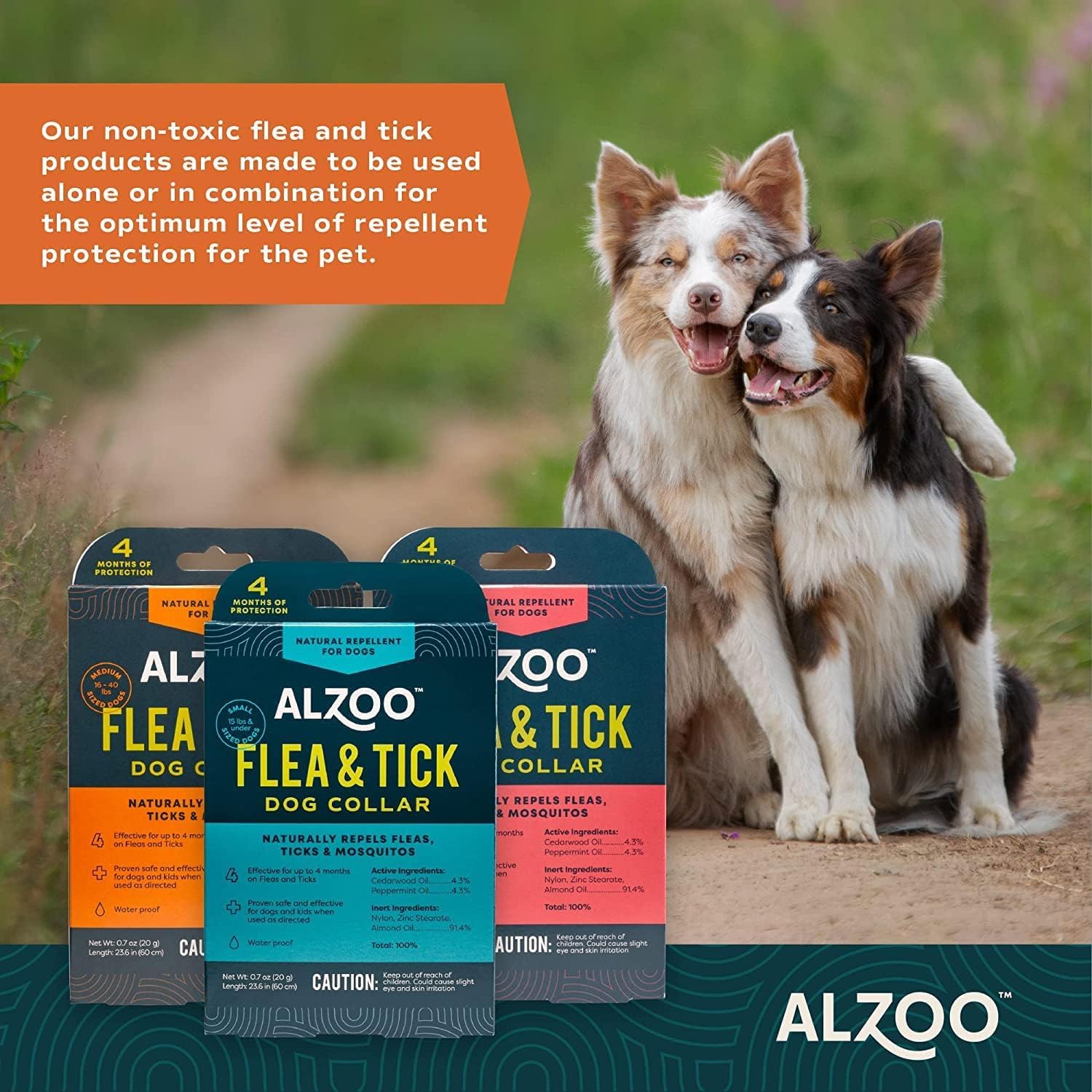 Natural Flea & Tick Repellent Dog Collar for Medium Dogs (16-40 lbs) - Plant-Based Protection Against Fleas, Ticks & Mosquitoes | PVC & Phthalate Free | Lasts 4 Months | Perfect for Outdoor Adventures, Hiking & Daily Walks