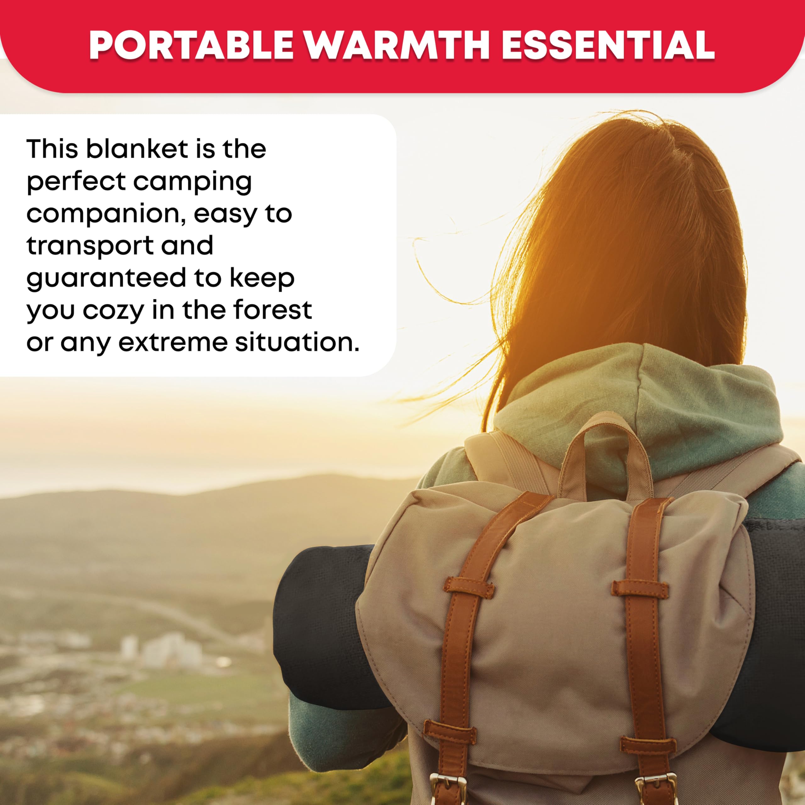 Premium Military Wool Blanket - 80% Wool for Extreme Warmth, Machine Washable - Ideal for Camping, Hiking, Emergency Survival, Outdoor Adventures, Picnics & Travel - 96