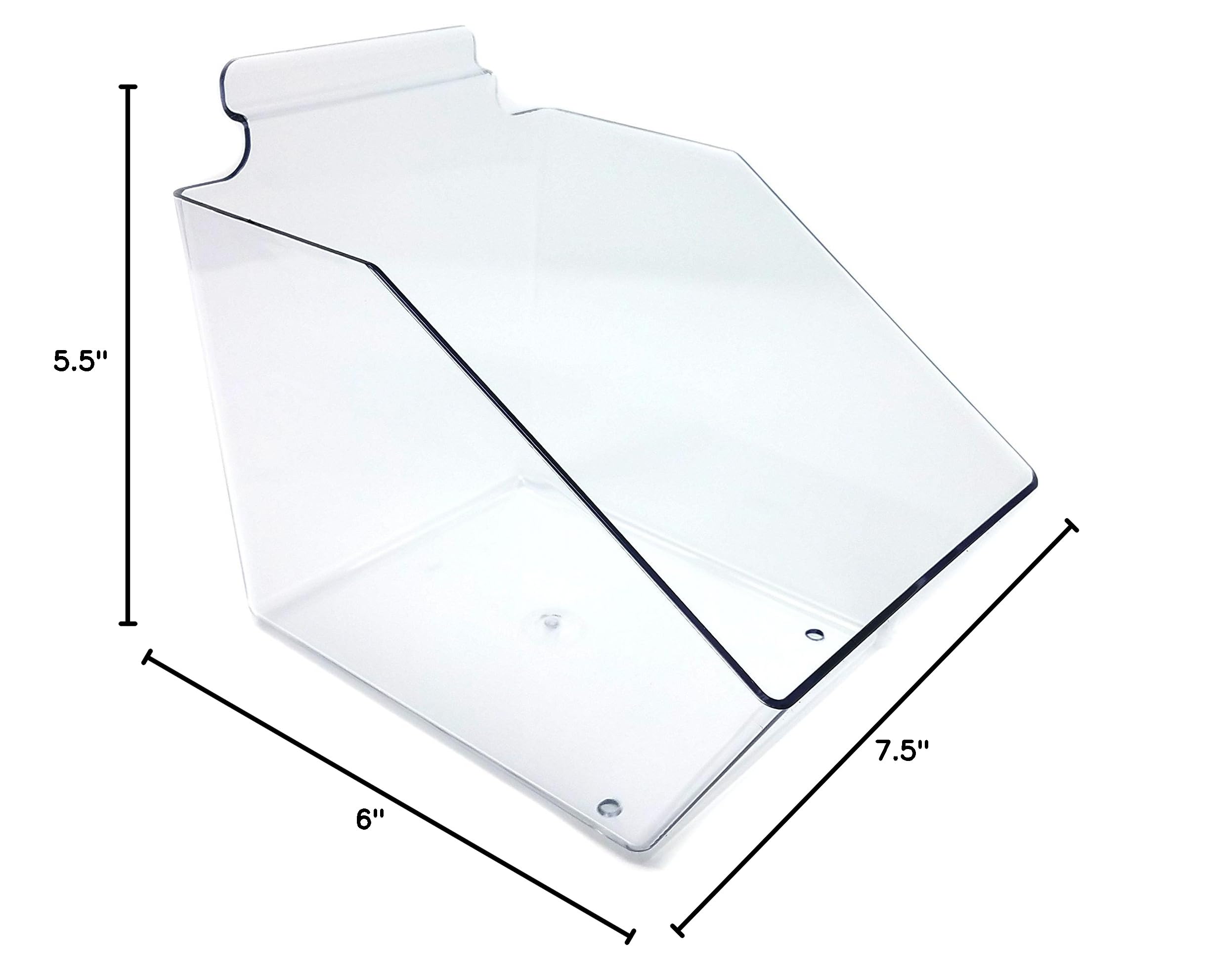 Clear Gridwall Acrylic Bins - 6