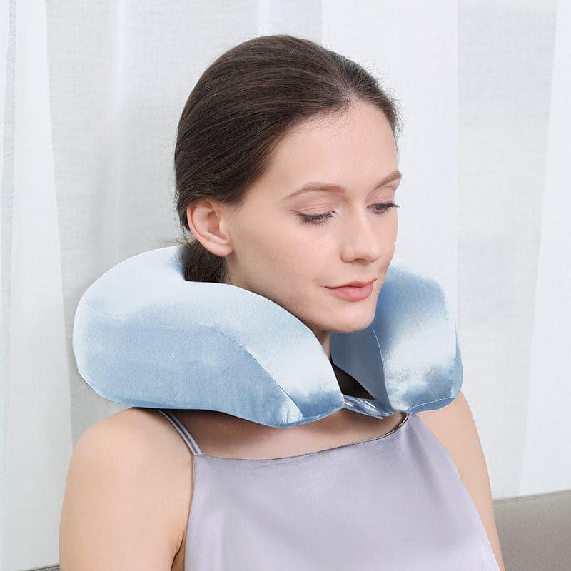 Luxury 100% Pure Silk U-Shaped Neck Pillow for Travel, Office & Home - Ergonomic Support for Sleeping, Relaxation & Pain Relief