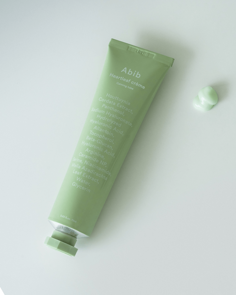 Abib Heartleaf Calming Cream Tube - Soothing Face Moisturizer for Sensitive Skin - Perfect for Daily Skincare & Post-Treatment Care