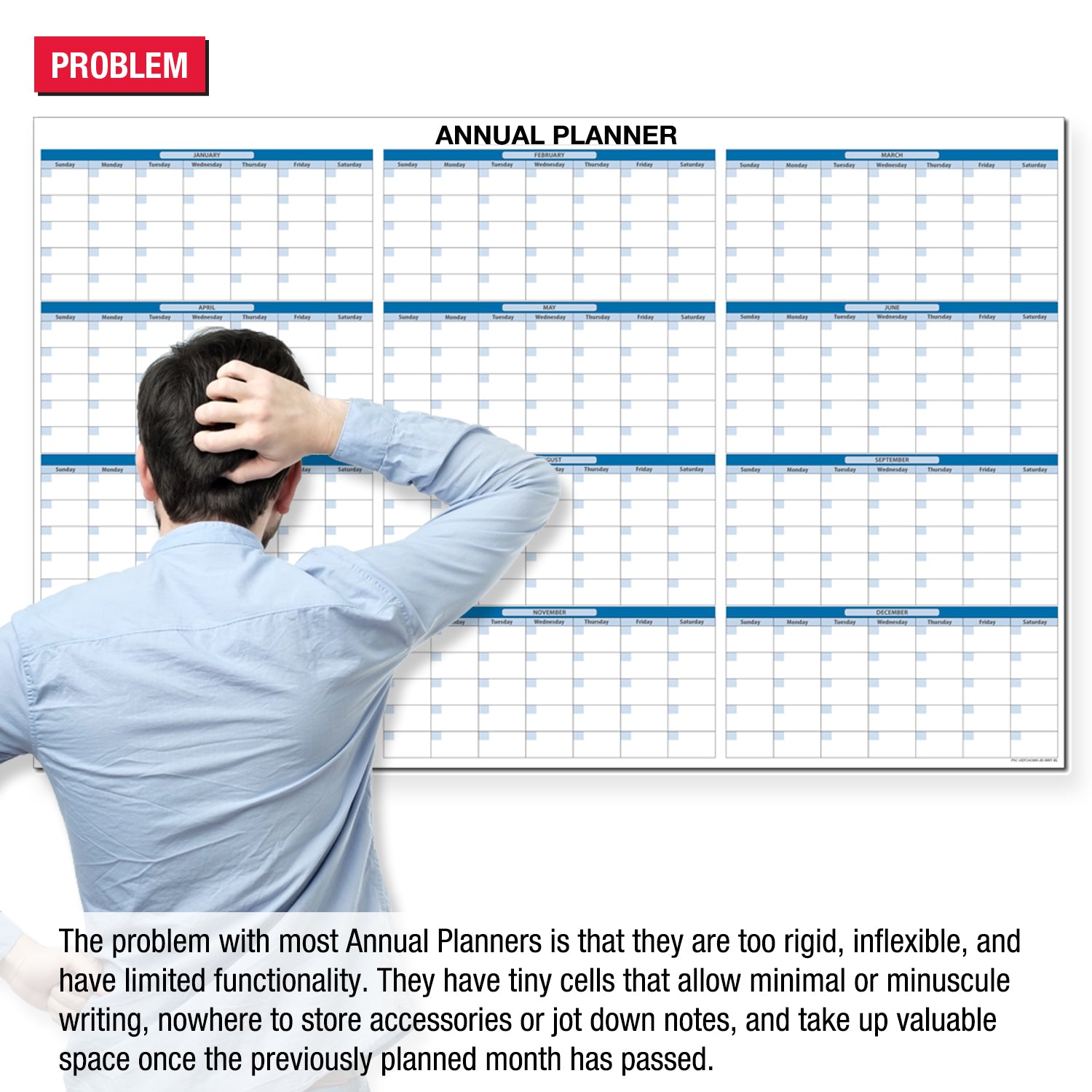 Ultimate Magnetic Dry Erase Board for Office & Home - Multi-Purpose Whiteboard Perfect for ModMonthly™ Planning Calendars, Schedules & Notes (1 Panel) - Ideal for Meetings, Classroom & Home Organization