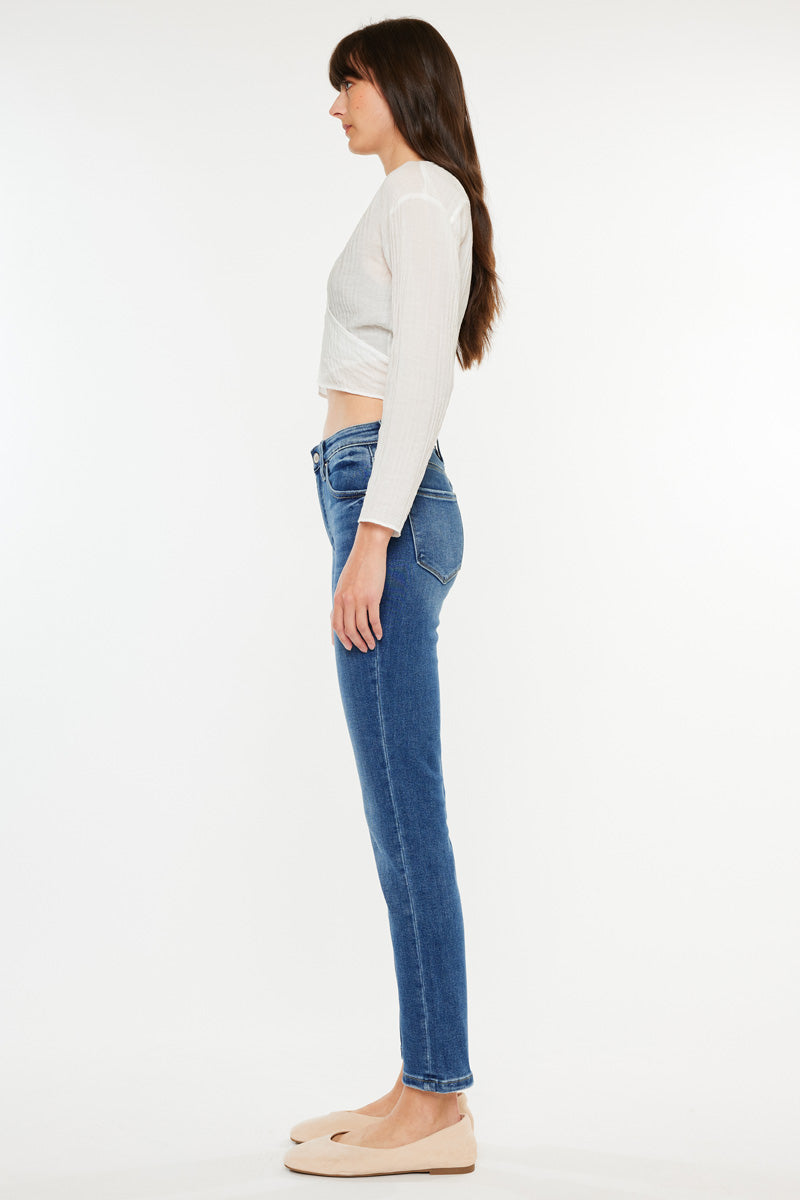 Adaline Essentials High Rise Slim Straight Leg Jeans for Women - Stretchy Denim Pants, Comfortable & Flattering Fit - Perfect for Work, Casual Outfits & Everyday Wear