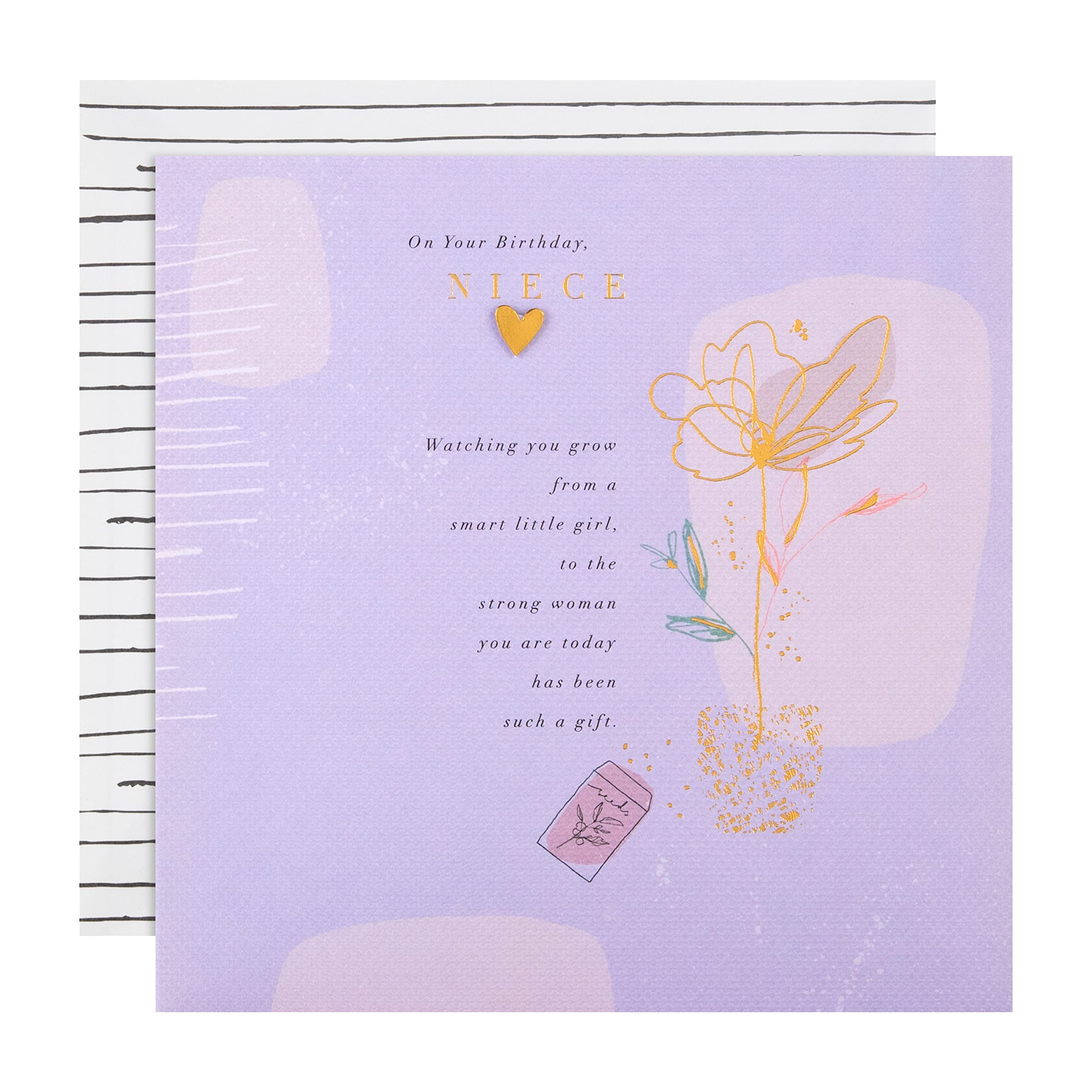 Hallmark Birthday Card for Niece - Floral Design with Heartfelt Message | Perfect Gift for Niece's Birthday, Graduation or Special Occasion | Thoughtful Greeting Card for Girls & Teens