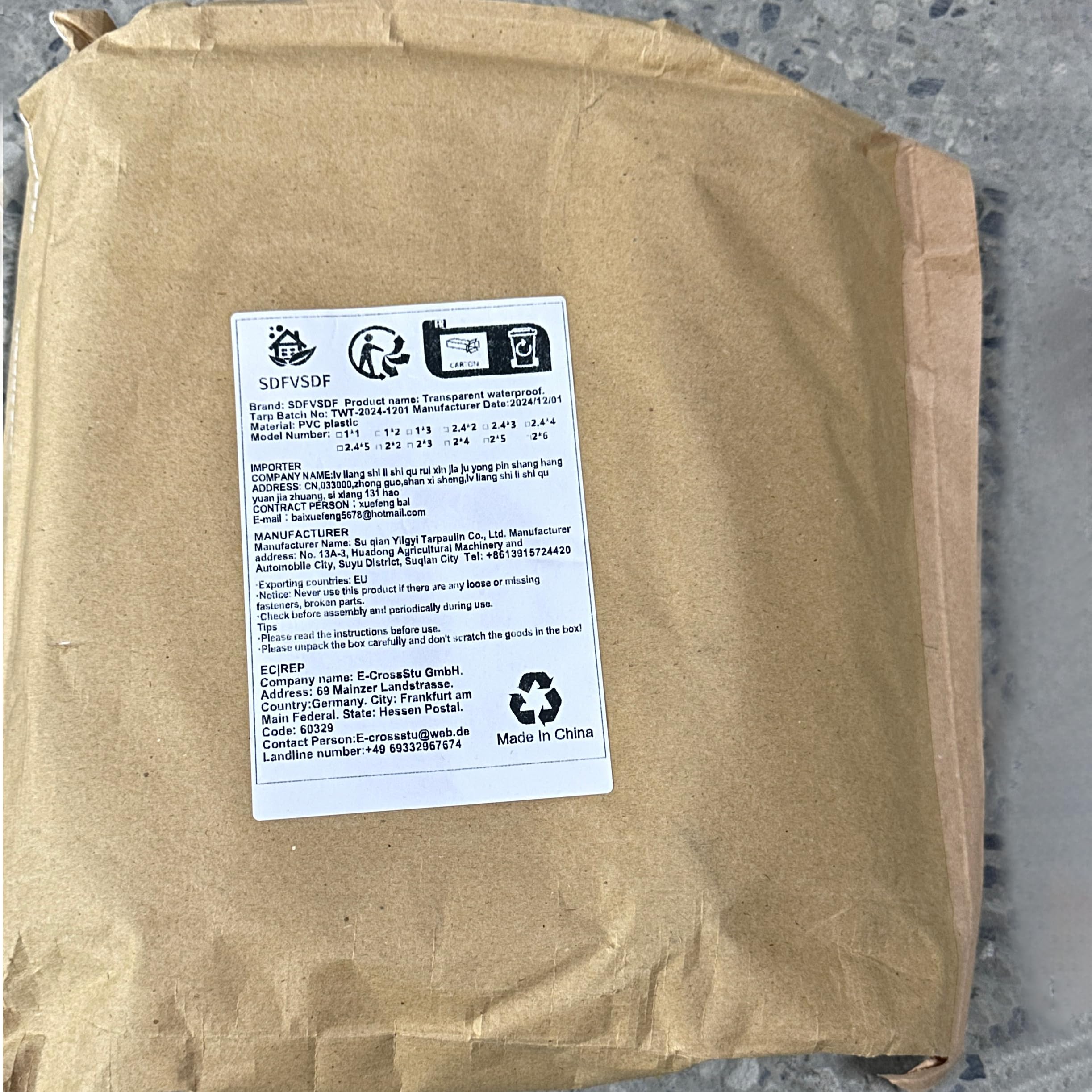 Heavy Duty Clear Tarp - Transparent Waterproof Cover with Grommets & Reinforced Edges | Durable, Thick, Tear-Resistant Polyethylene Sheet | Perfect for Greenhouses, Outdoor Porches, Nursery, Rain Protection & More