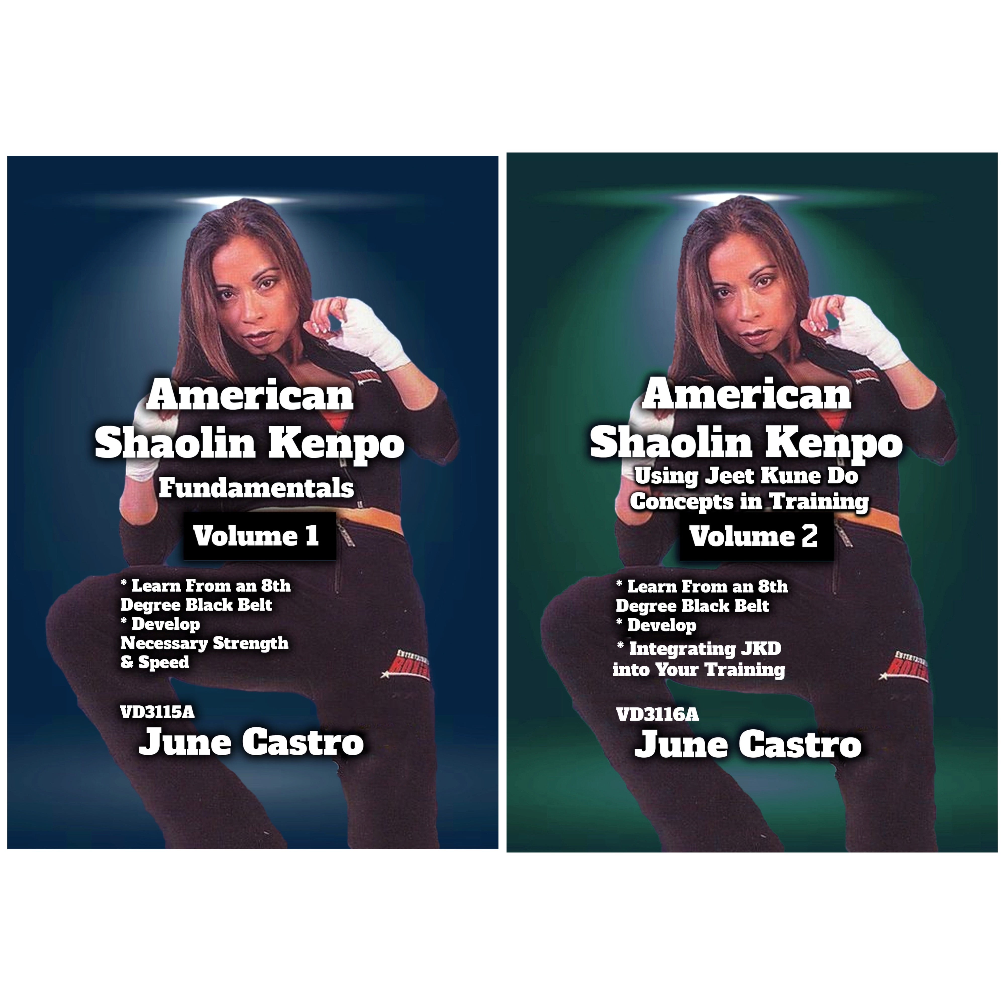 American Shaolin Kenpo 2 DVD Set by June Castro - Complete Martial Arts Training for Self Defense & Fitness | Perfect for Home Practice, Dojo Training & Martial Arts Enthusiasts