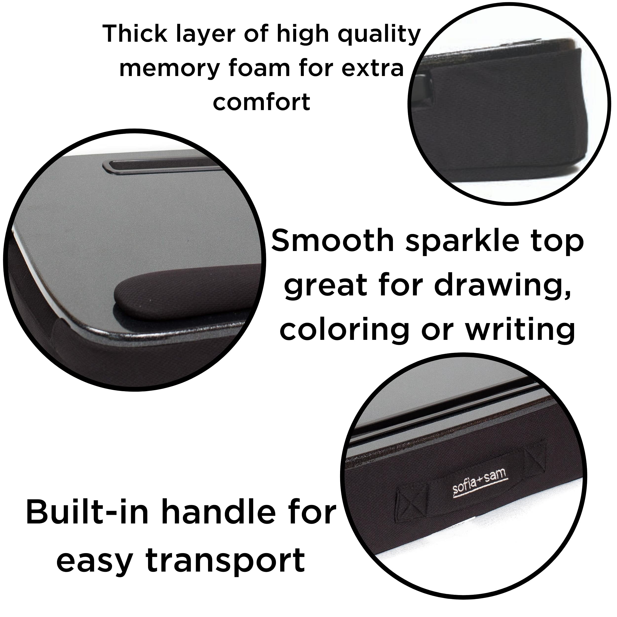 BIRDROCK HOME Adjustable Lap Desk with Memory Foam Cushion - Portable Laptop Tray with USB Light & Mouse Pad - Fits 15