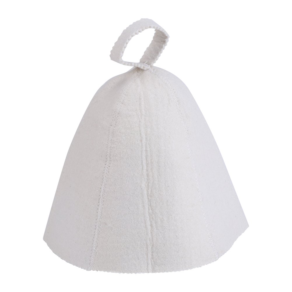 Premium Wool Felt Sauna Hat with Hang Loop - 1PC Sweat & Steam Protection Cap for Spa, Bathhouse & Home Sauna Sessions - Ideal for Relaxation & Detox