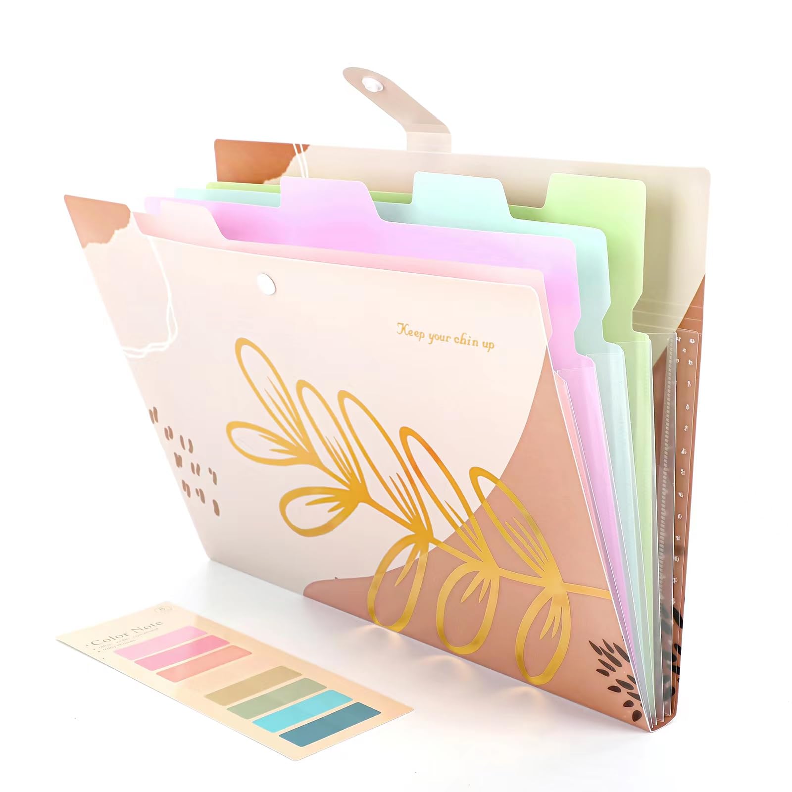 Ddaowanx Expanding File Folder - Letter & A4 Size Plastic Accordion Organizer with 5 Pockets, Labeled Document Holder for School, Office & Home (Bohemian Print) | Perfect for Organizing Bills, Receipts, School Papers & Important Documents
