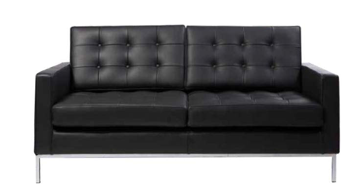 Florence Knoll Two-Seat Sofa - Modern Loveseat for Living Room, Office & Lounge - Mid-Century Design with Premium Upholstery