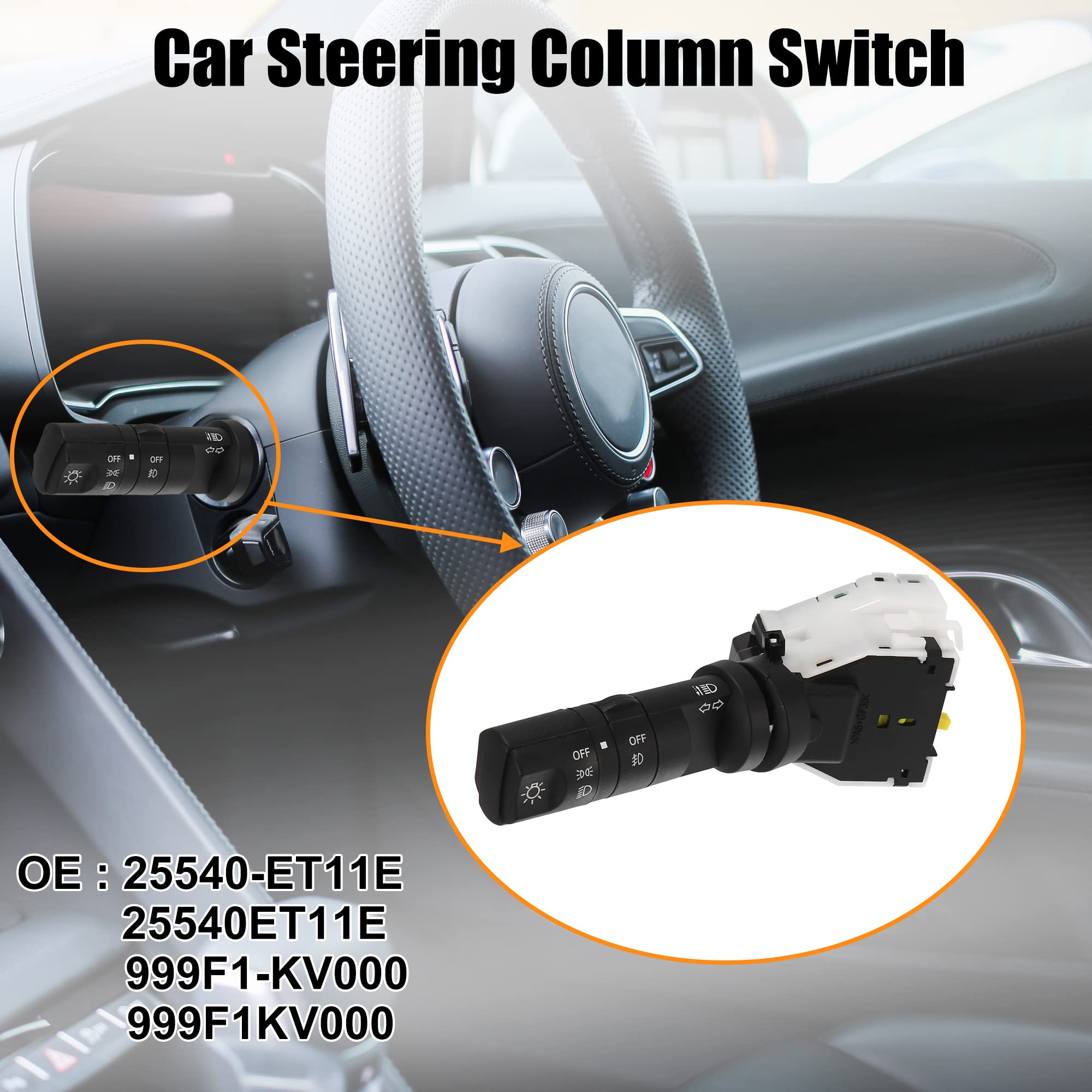 X AUTOHAUX Turn Signal Switch Fog Light Multifunction Indicator Combination Switch 25540-ET11E 999F1-KV000 Compatible with Nissan Frontier Pathfinder Sentra Xterra - Perfect for Night Driving & Off-Road Adventures