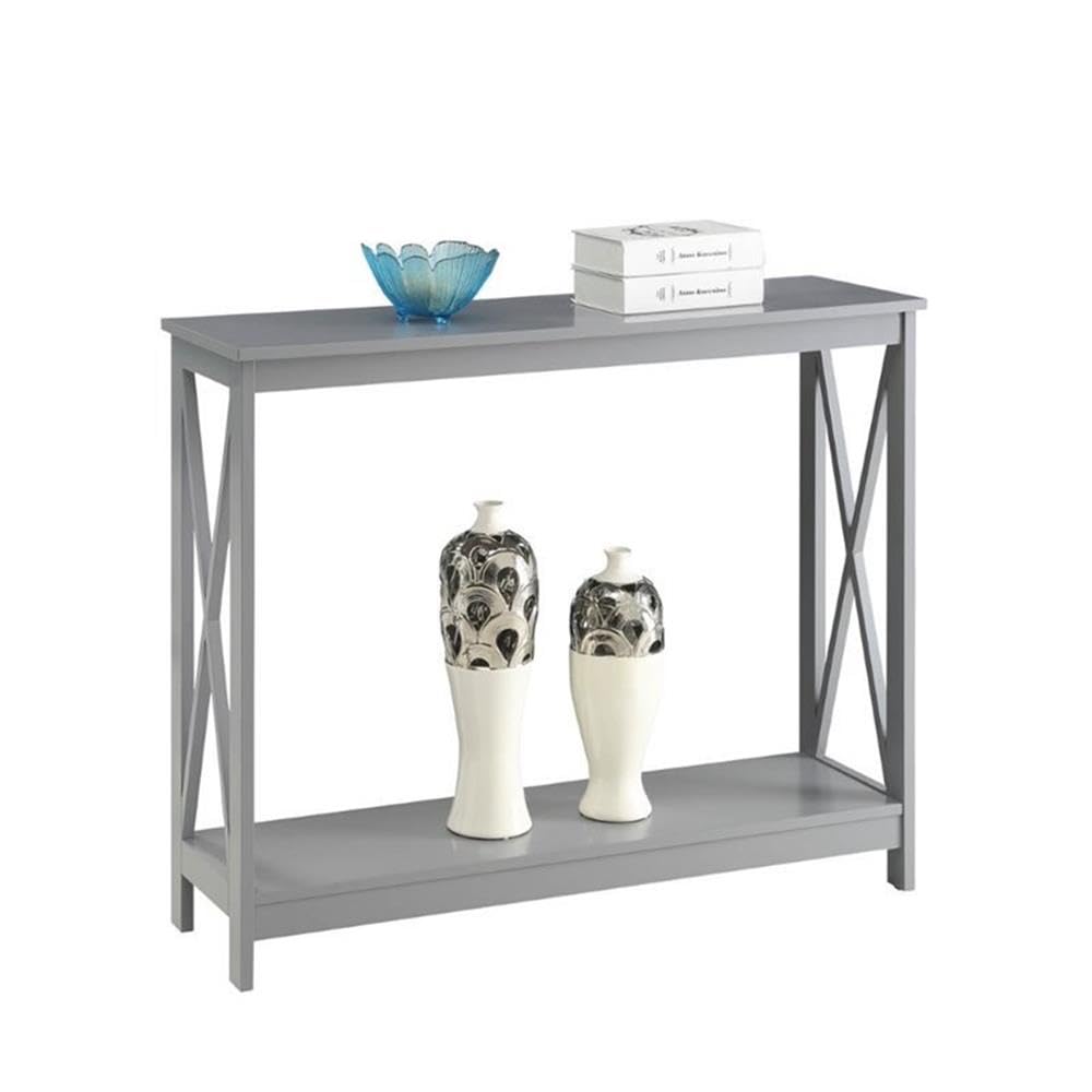 Pemberly Row Gray Console Table - Elegant Entryway & Hallway Furniture for Home Decor