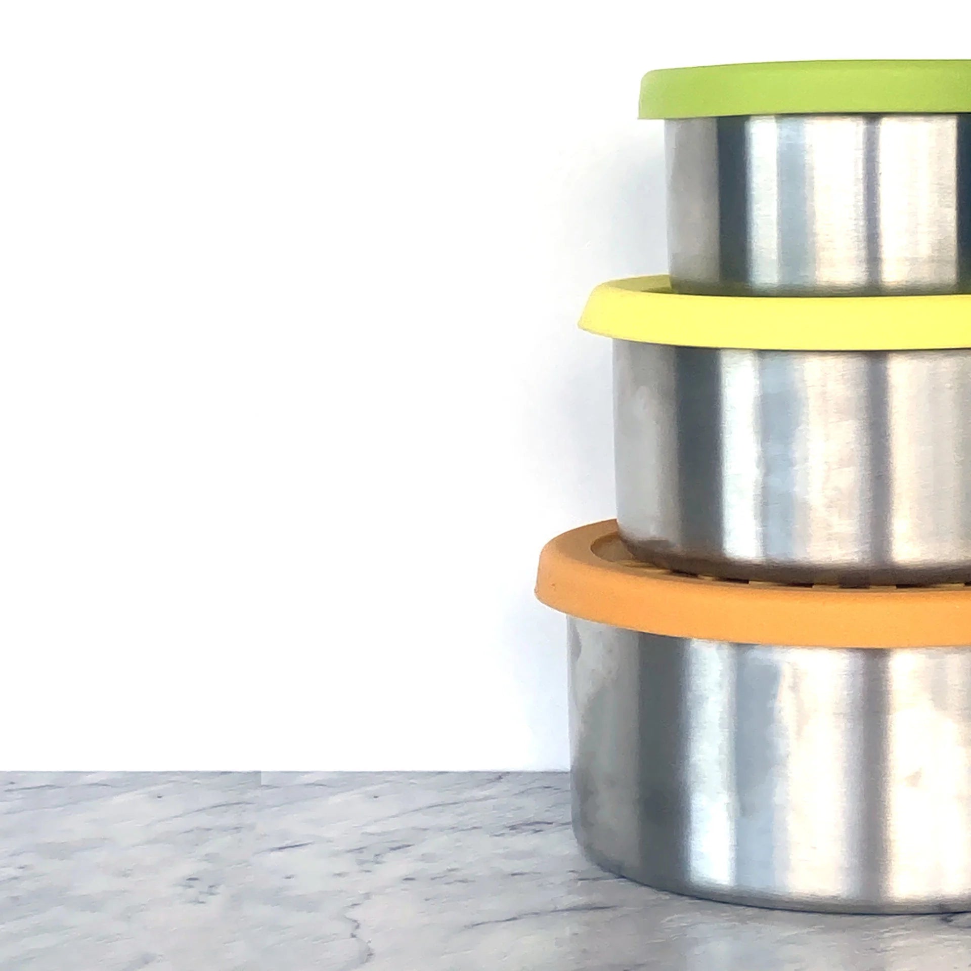 Green Essentials Silicone & Steel Nesting Pots Set - Space-Saving Cookware for Small Kitchens, Camping & RV Cooking