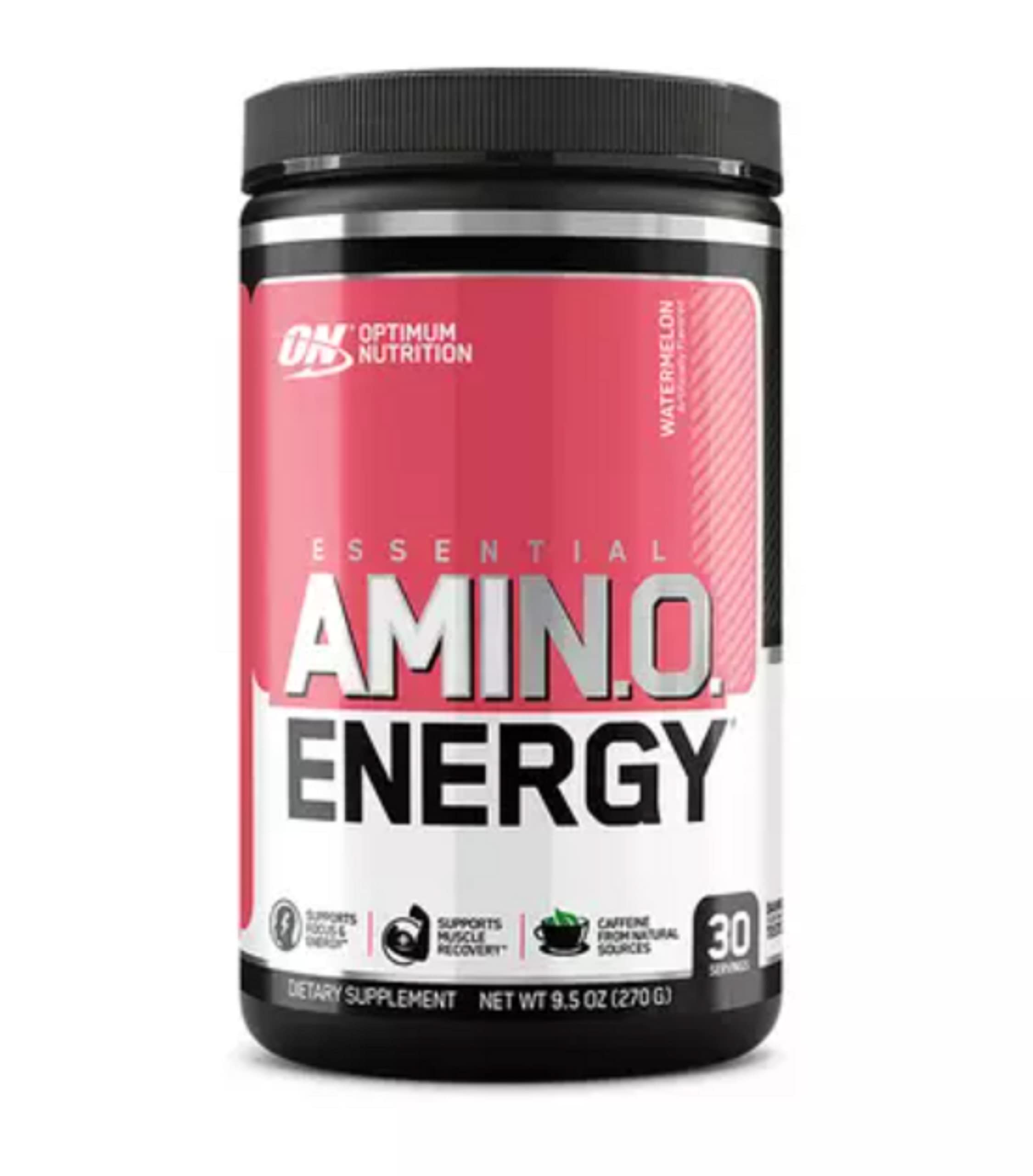 Optimum Nutrition Amino Energy Pre Workout Powder - Green Tea, BCAA, Amino Acids, Keto Friendly with Green Coffee Extract - Watermelon Flavor (30 Servings) | Boost Energy & Endurance for Gym, Running & Fitness Training