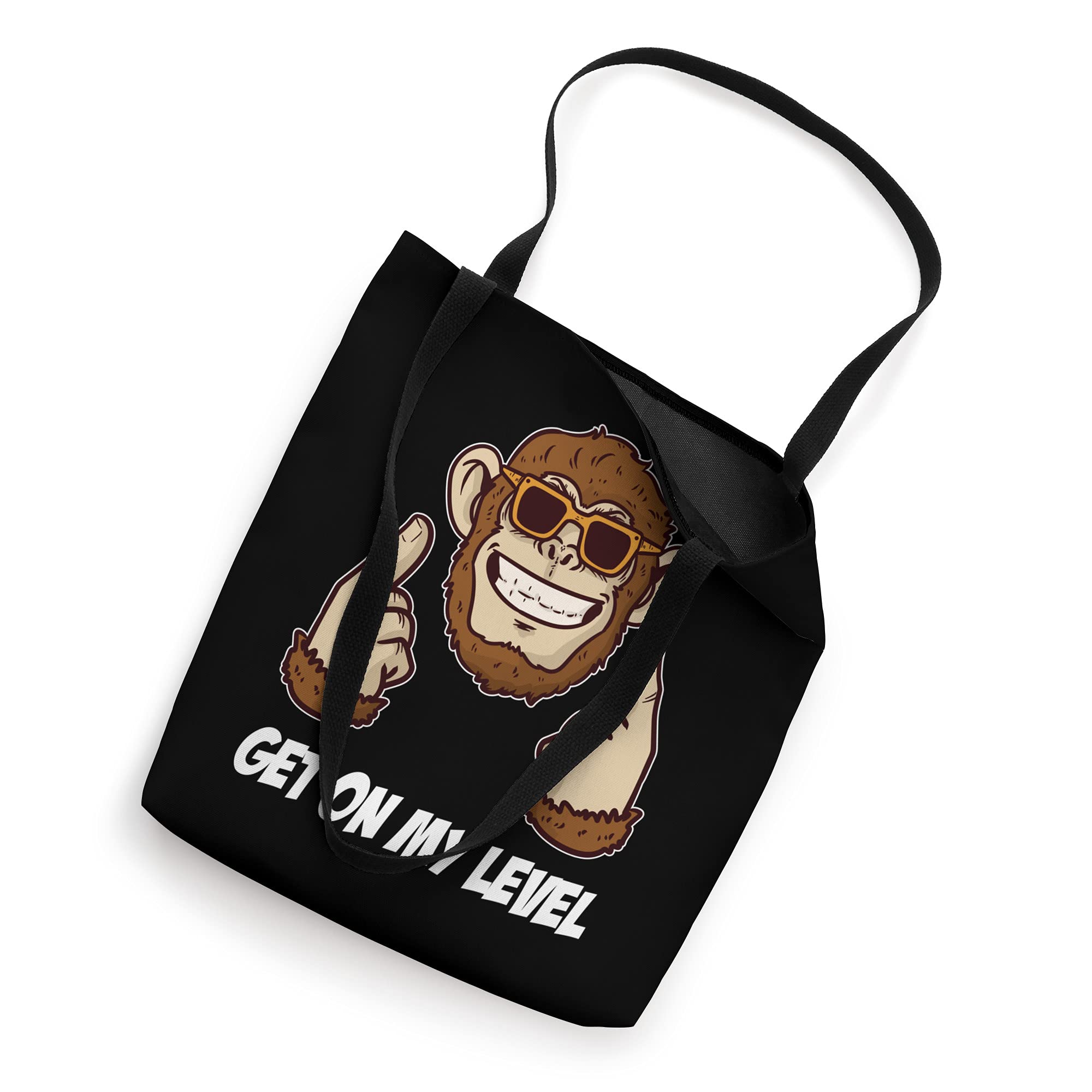 Stylish Cool Chimpanzee with Sunglasses Tote Bag - Trendy Monkey Print Eco-Friendly Shopping Bag for Beach, Gym & Groceries