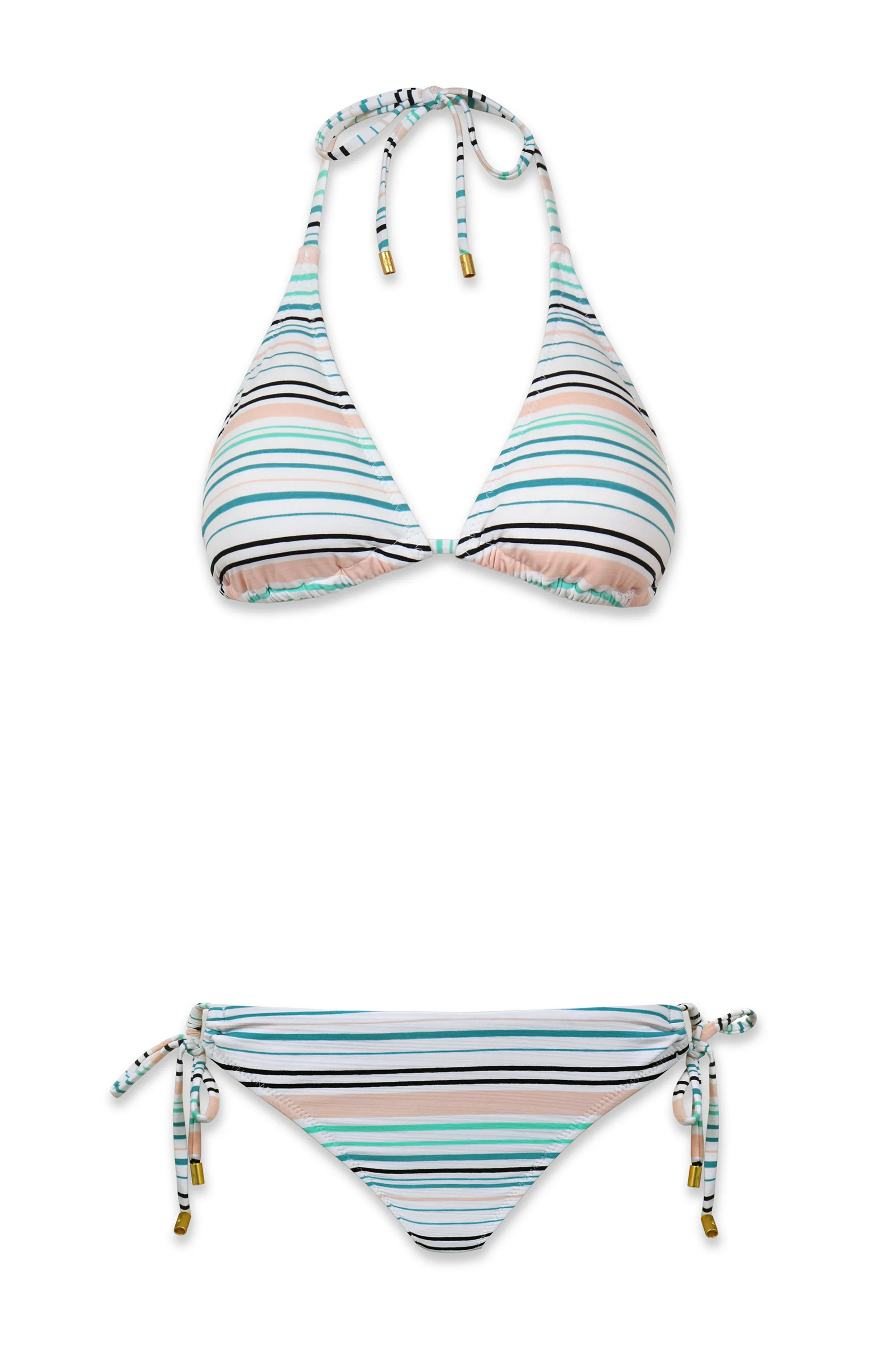 Textured Coastal Stripe String Bikini Top - Sexy Swimwear for Beach Vacation & Pool Party | Women's Summer Fashion