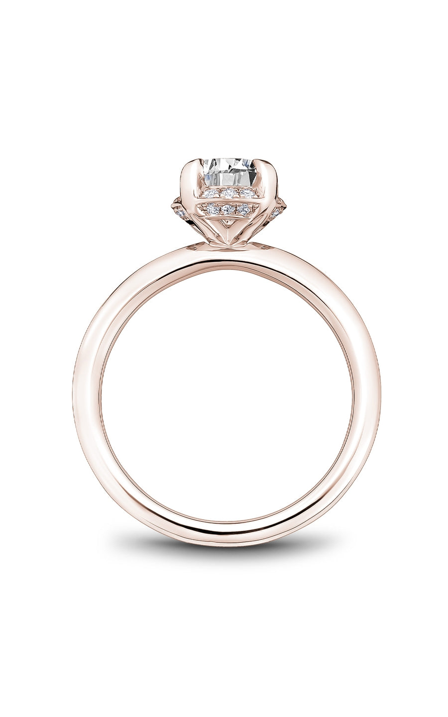 Noam Carver B520 01RA 14K White Gold Diamond Bridal Engagement Ring for Women - Perfect for Proposals, Anniversaries & Special Occasions