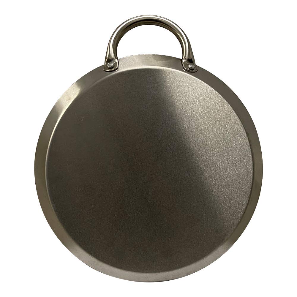Prolinemax 8 Inch Stainless Steel Round Serving Tray with Lid - Tortilla Warmer, Chip & Dip Holder, Party Platter for Entertaining, Restaurants, and Home Use