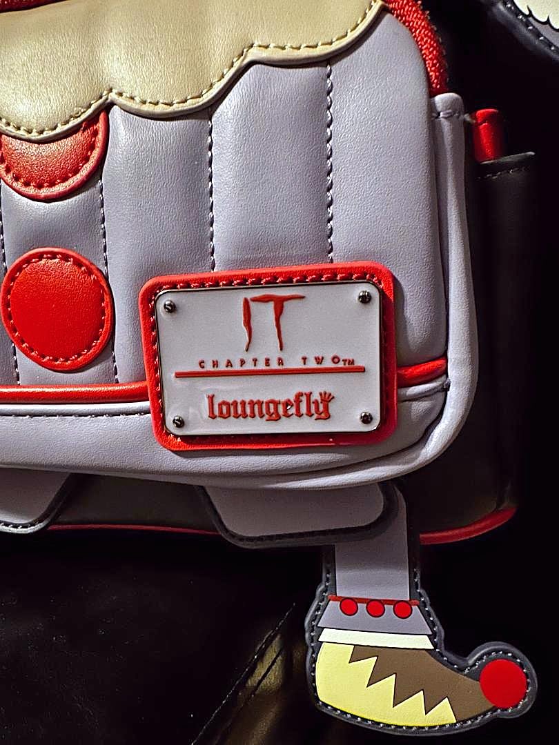 Loungefly IT Pennywise Cosplay Women's Double Strap Shoulder Bag Purse - Horror Movie Inspired Fashion Accessory for Halloween Costumes & Comic Con Events