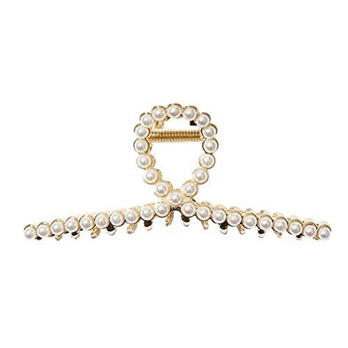 YFQHDD Large Pearl Hair Clips & Small Hair Claws - Elegant Hair Accessories for Women | Perfect for Weddings, Parties & Everyday Styling